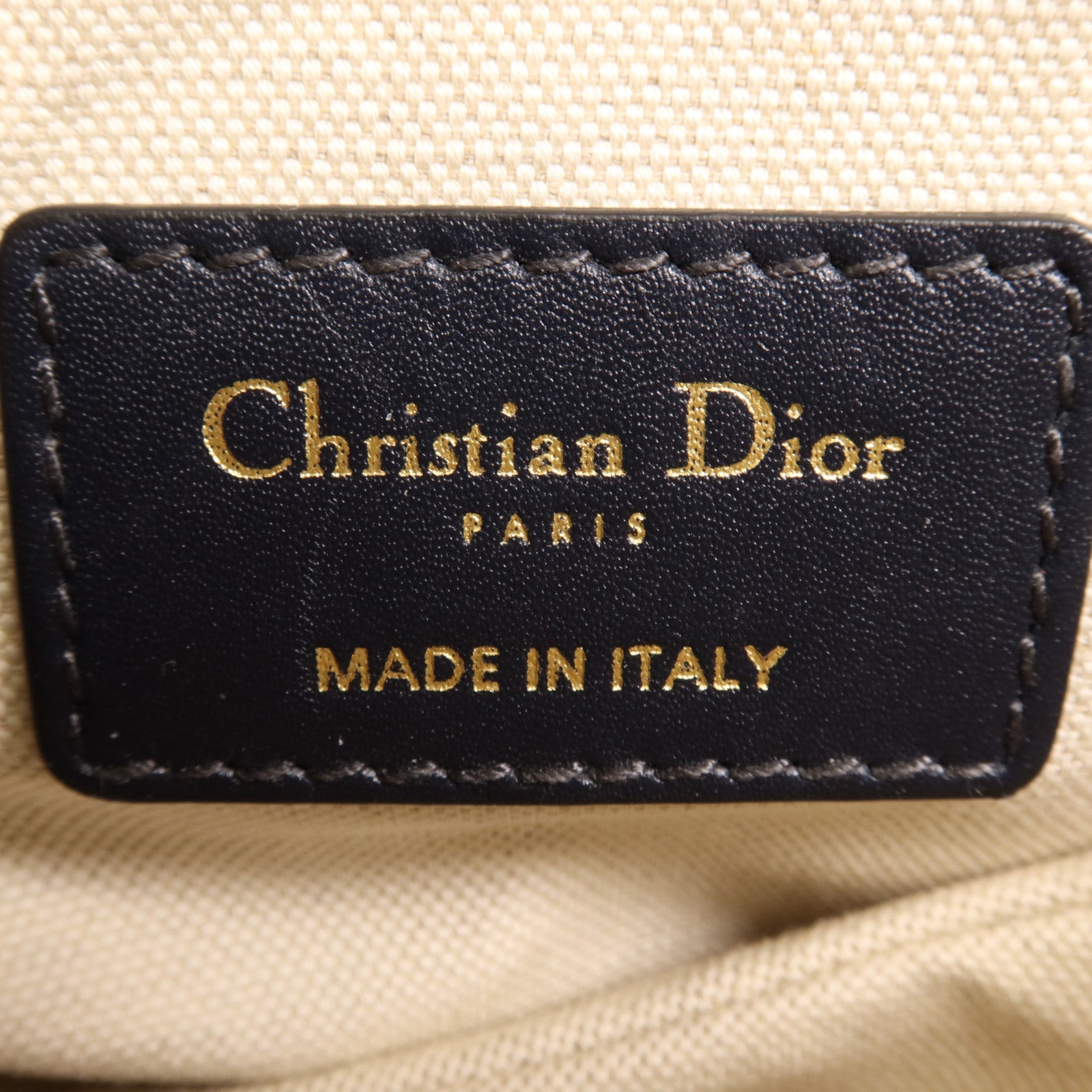 Dior 帆布Mini Saddle金扣肩背袋