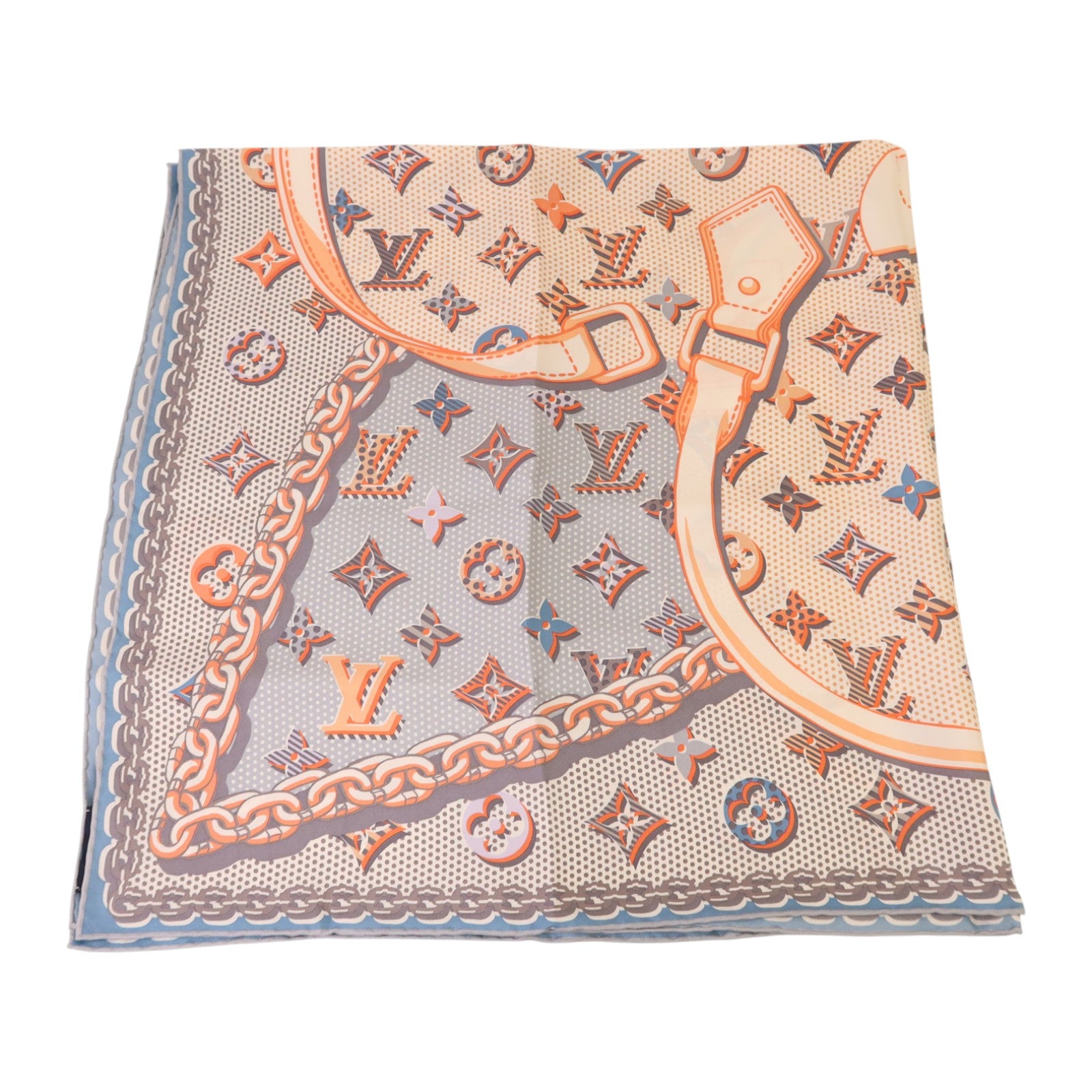 LOUIS VUITTON 絲質Pop Monogram Scarf 88x88絲巾