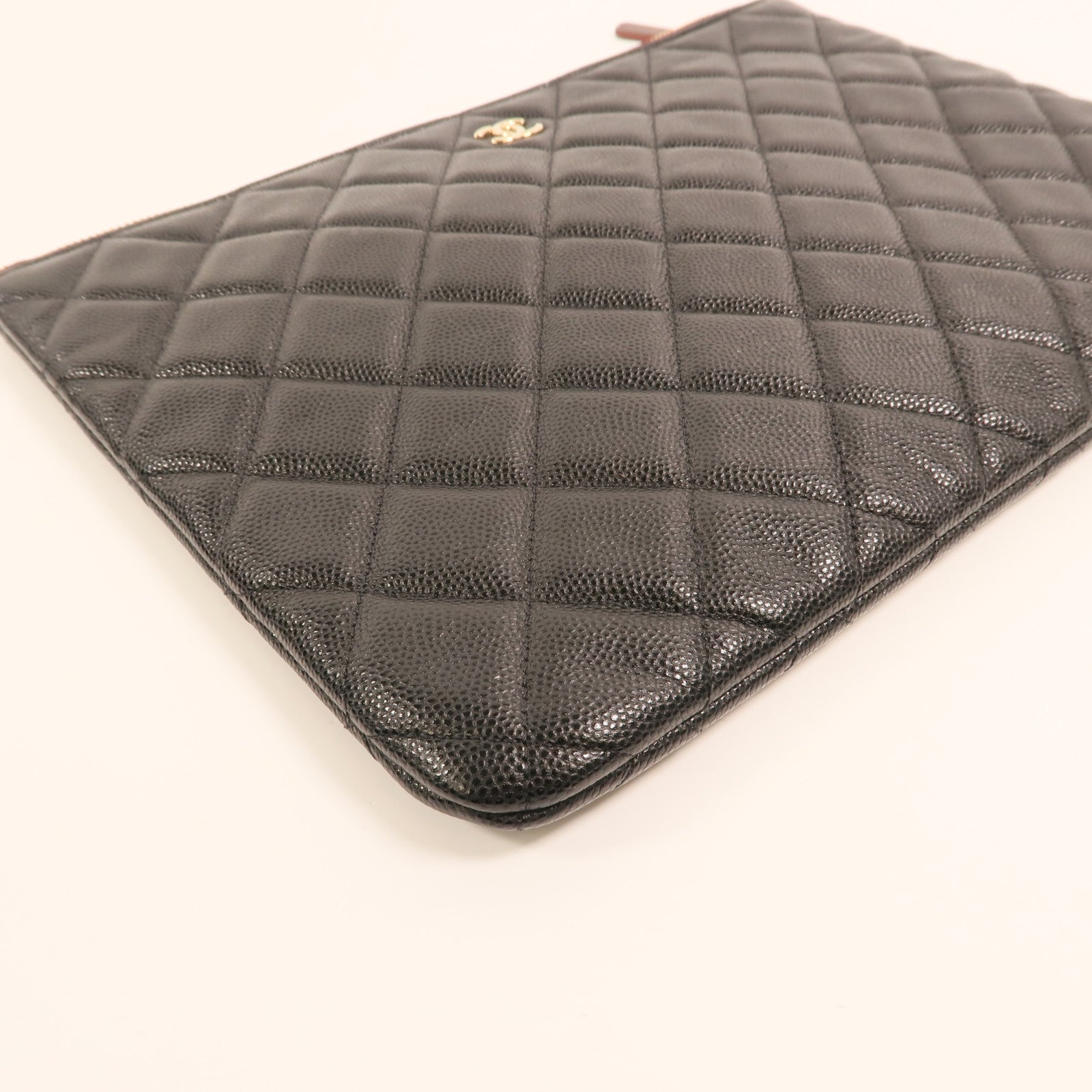 CHANEL 牛皮皮革Clutch金扣手拿包