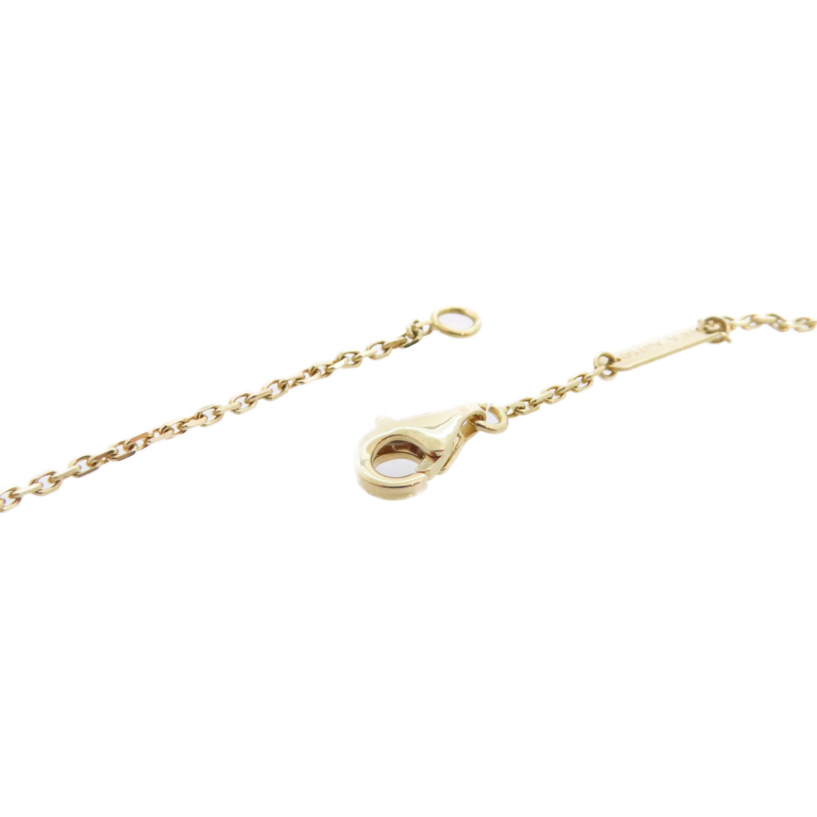 Van Cleef & Arpels 18K黃金/瑪瑙Vintage Alhambra Necklace金扣項鏈