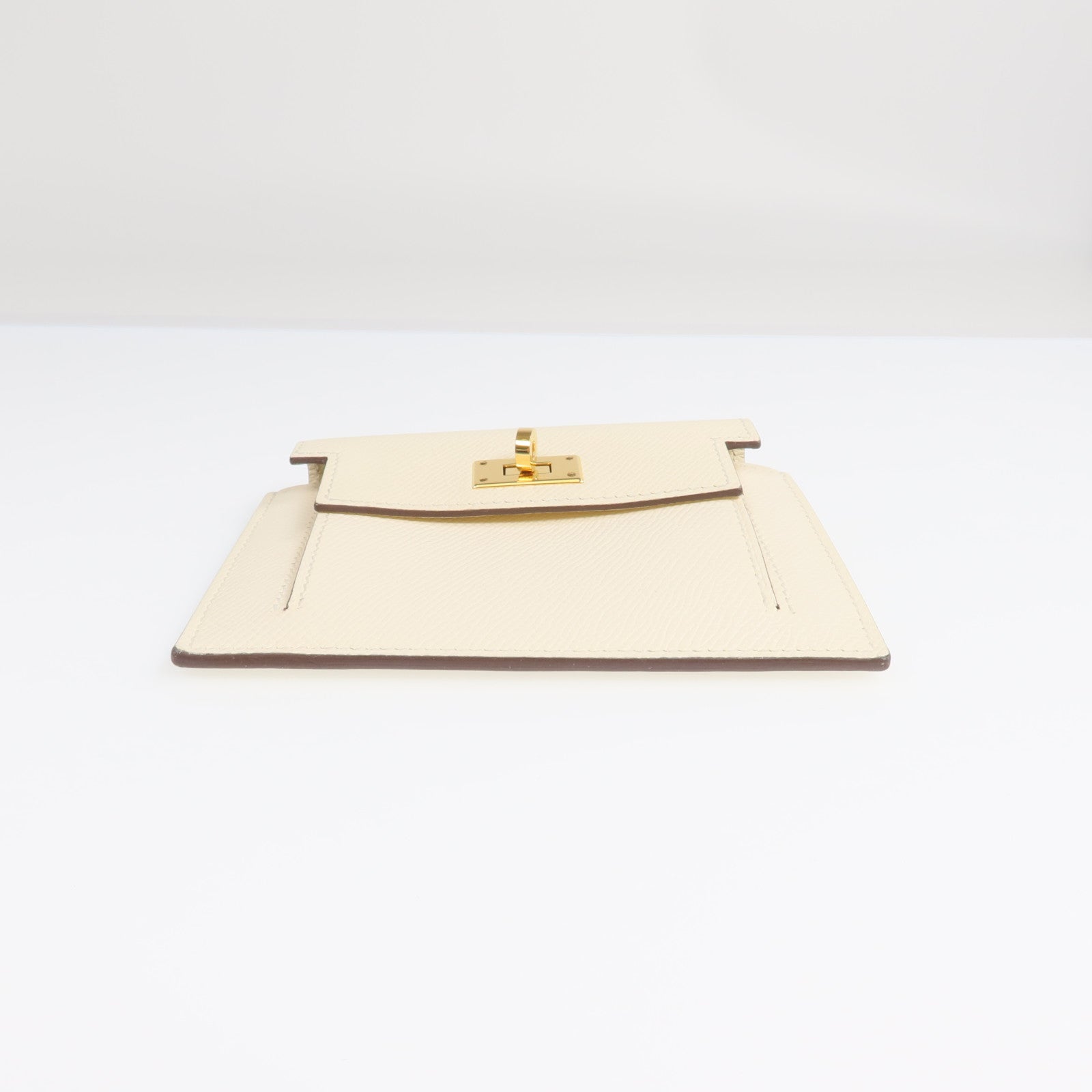HERMES Epsom皮革Kelly Pocket金扣零錢包Nata
