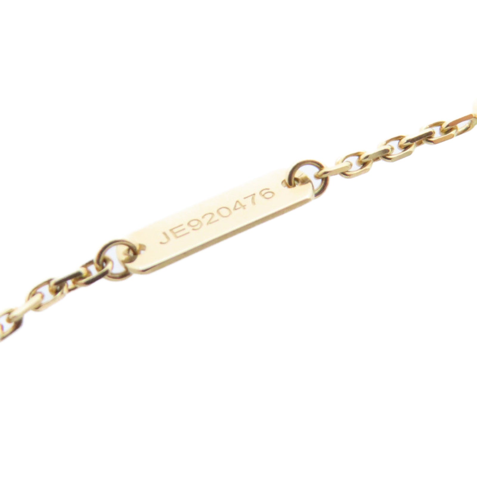 Van Cleef & Arpels 18K黃金/瑪瑙Vintage Alhambra Necklace金扣項鏈