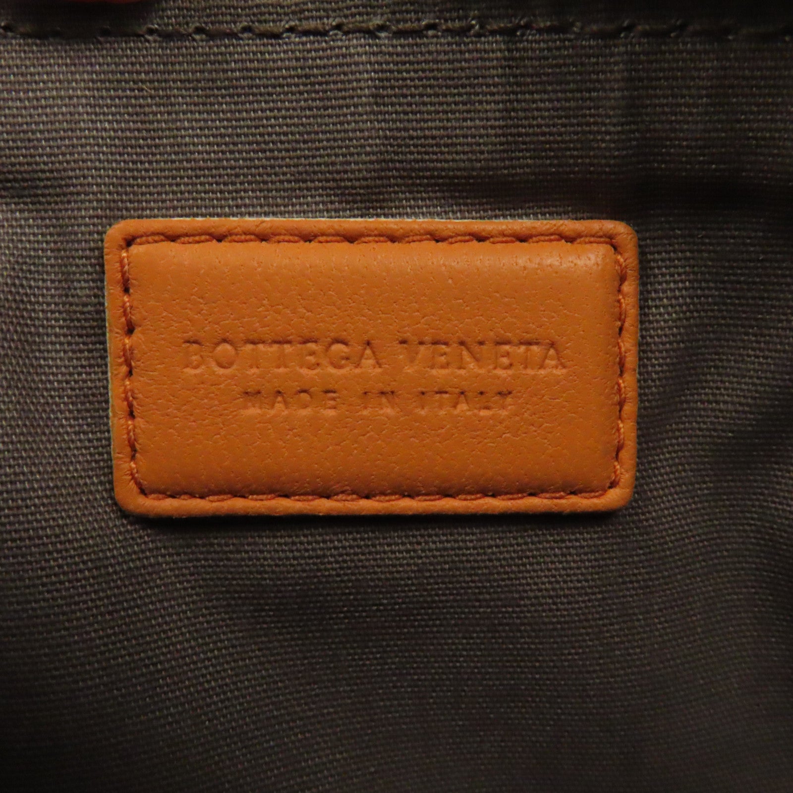 BOTTEGA VENETA 織紋皮革Clutch Bag手拿包橙色