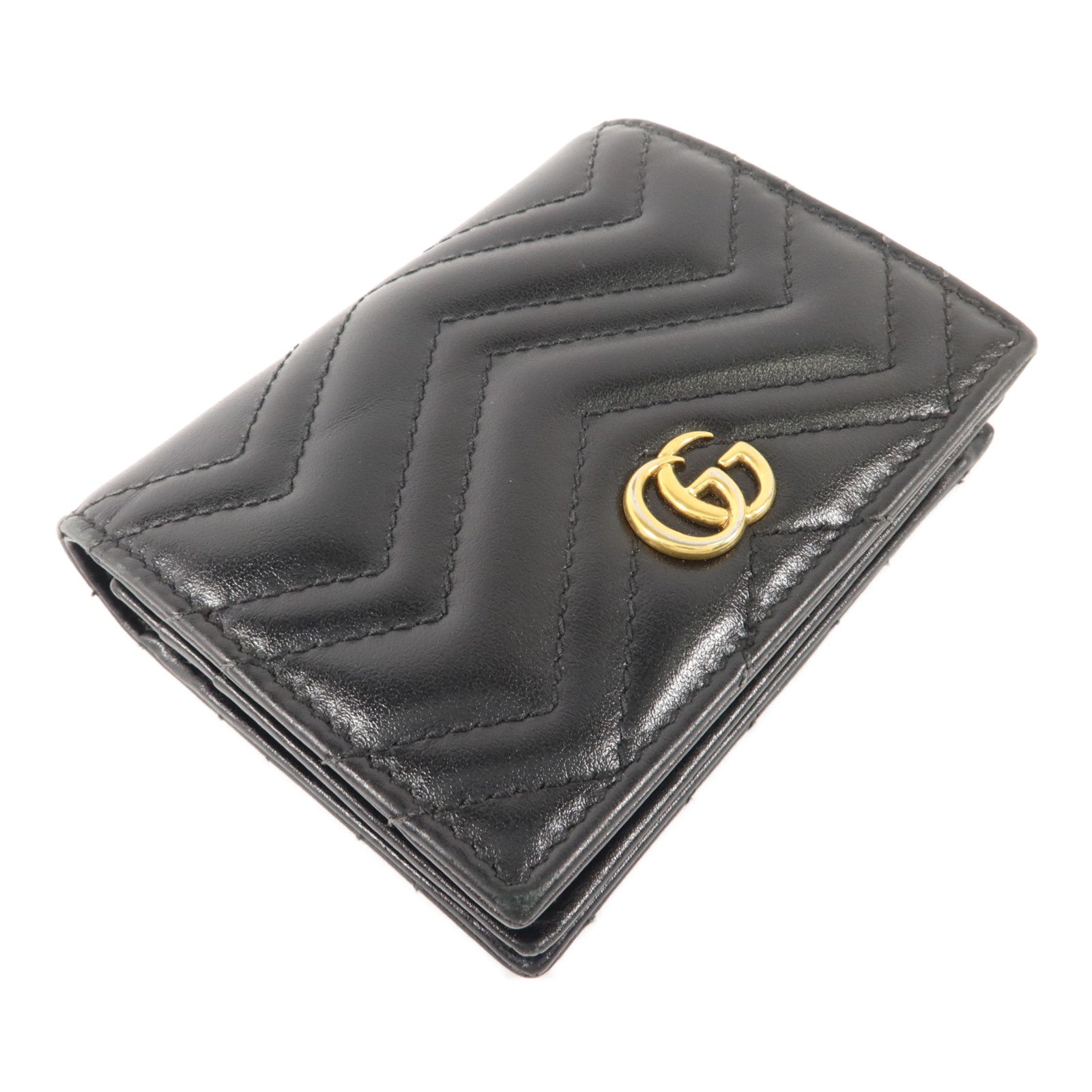 GUCCI 牛皮皮革GG Marmont Card Case Wallet錢包