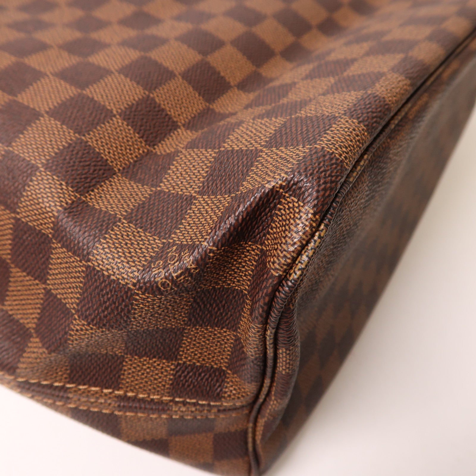LOUIS VUITTON Damier Neverfull MM金扣手挽袋/肩背袋