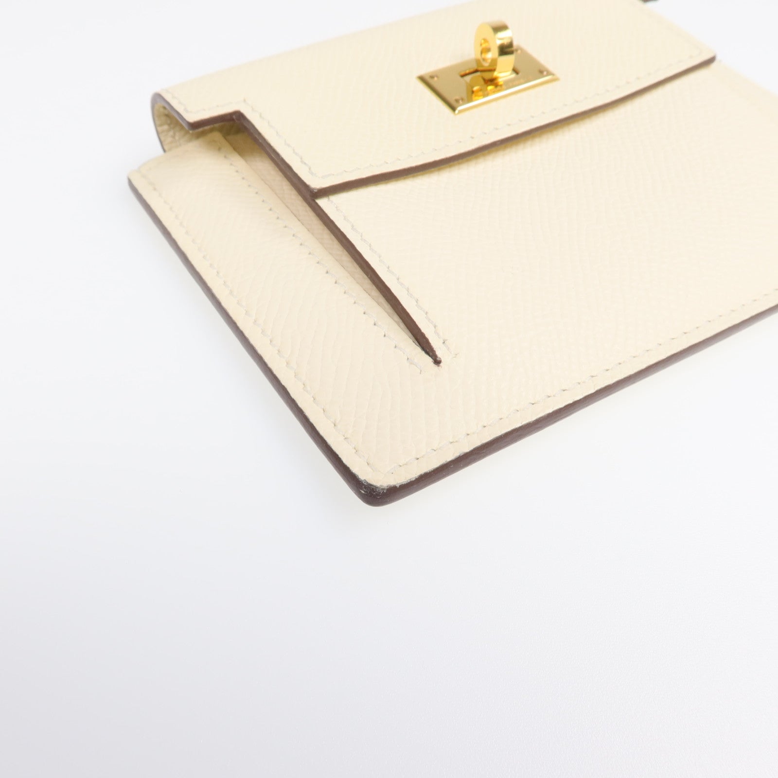 HERMES Epsom皮革Kelly Pocket金扣零錢包Nata