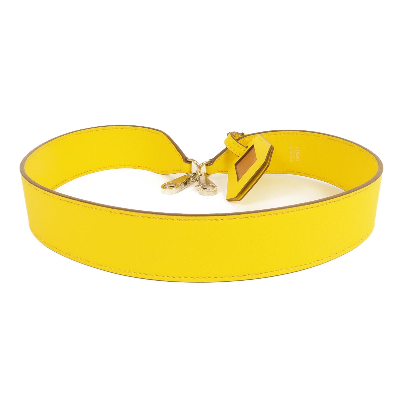 HERMES Swift皮革Shoulder Strap銀扣肩帶