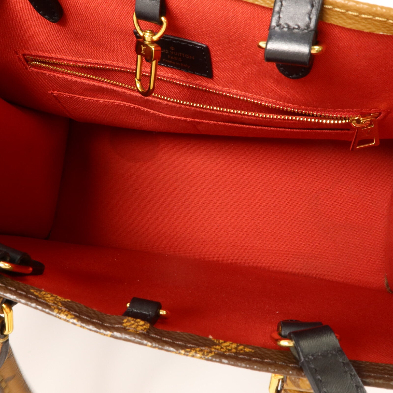 LOUIS VUITTON Monogram Giant On The Go MM金扣手挽肩背兩用袋