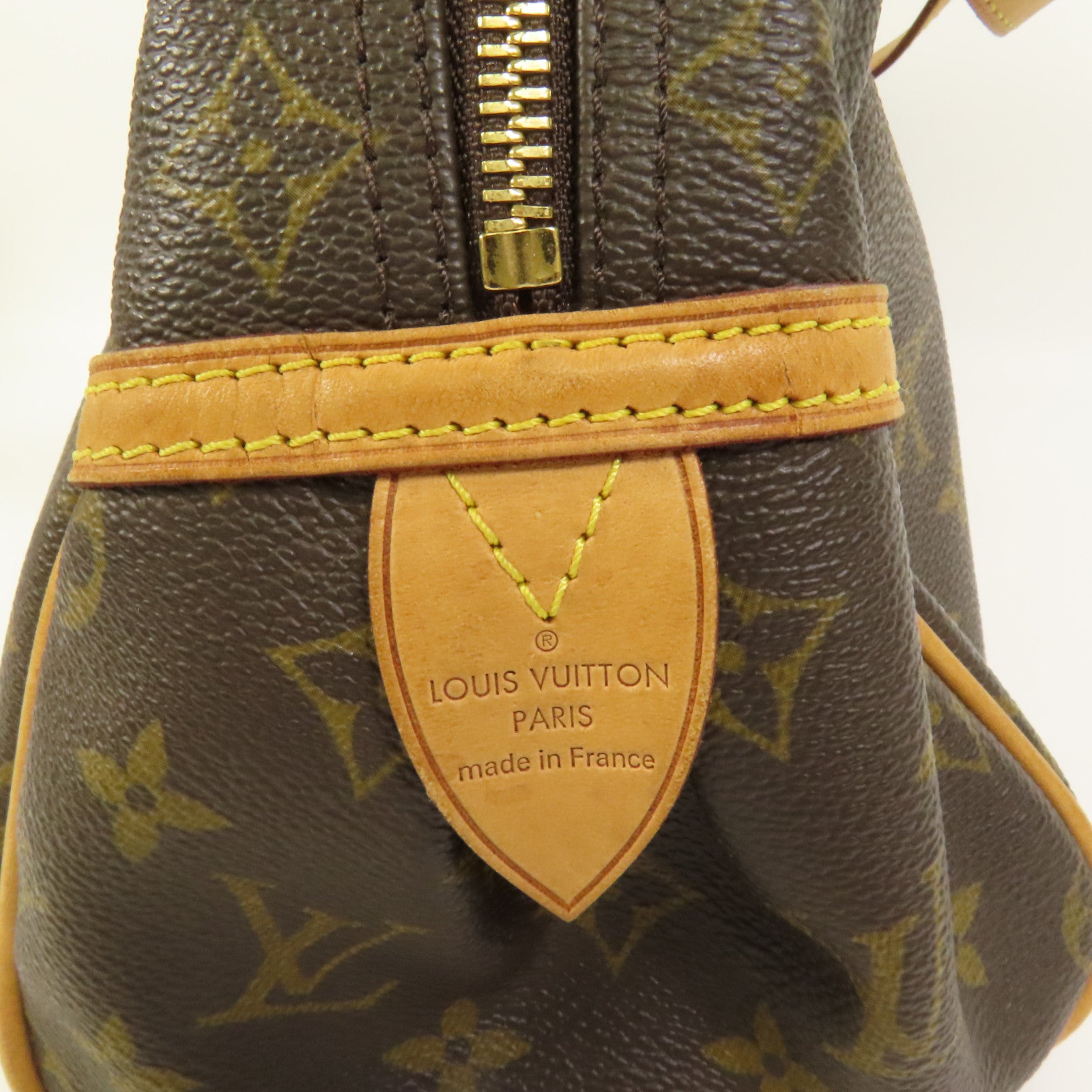 LOUIS VUITTON Monogram Montorgueil PM金扣肩背袋棕色