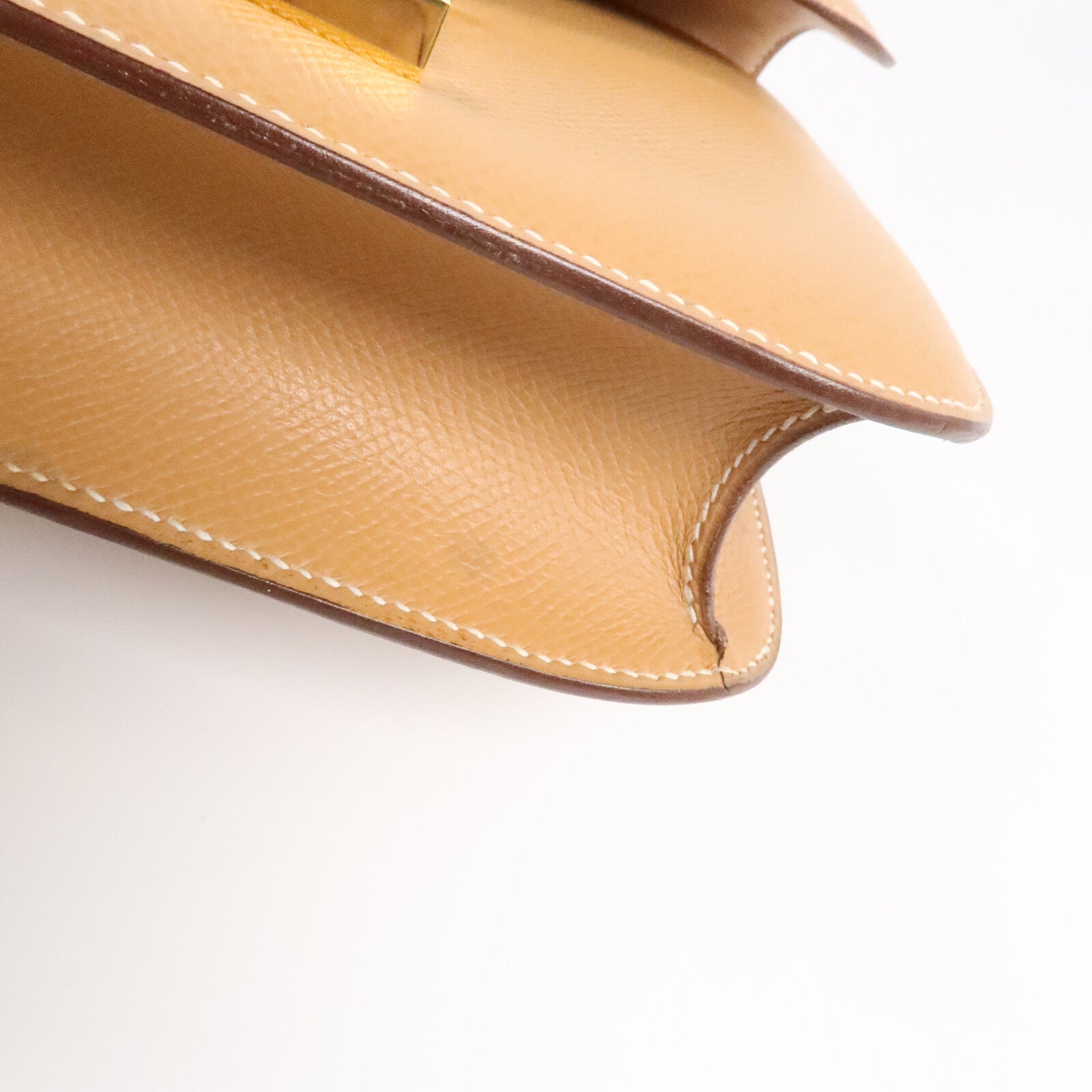 HERMES Epsom皮革Constance 24肩背袋Naturel