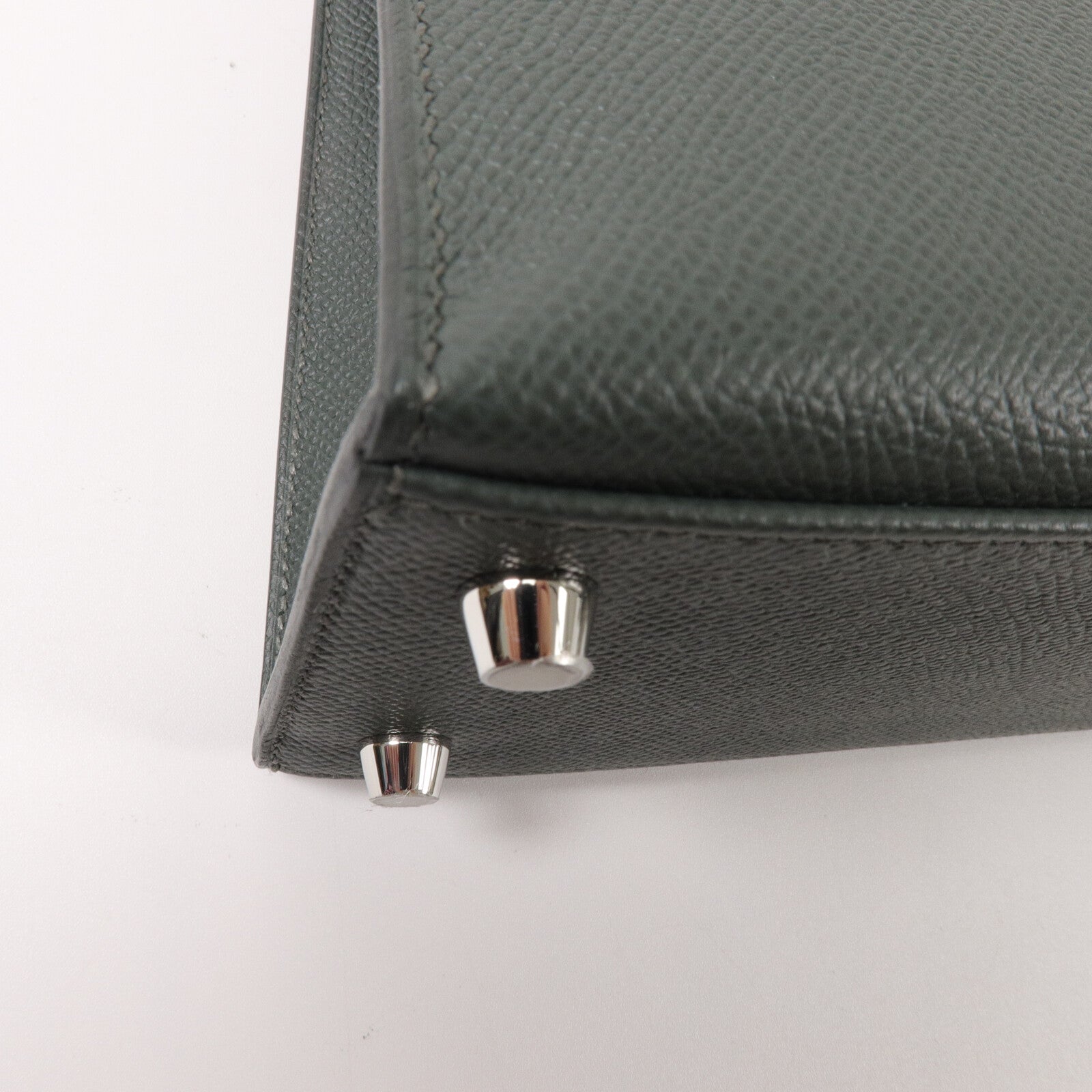 HERMES Epsom皮革Kelly 25手挽肩背兩用袋Vert Mangrove