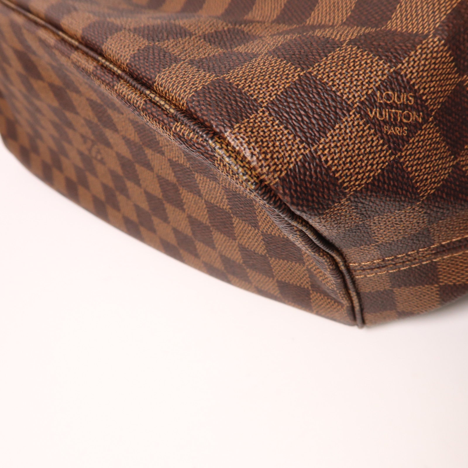 LOUIS VUITTON Damier Neverfull MM金扣手挽袋/肩背袋