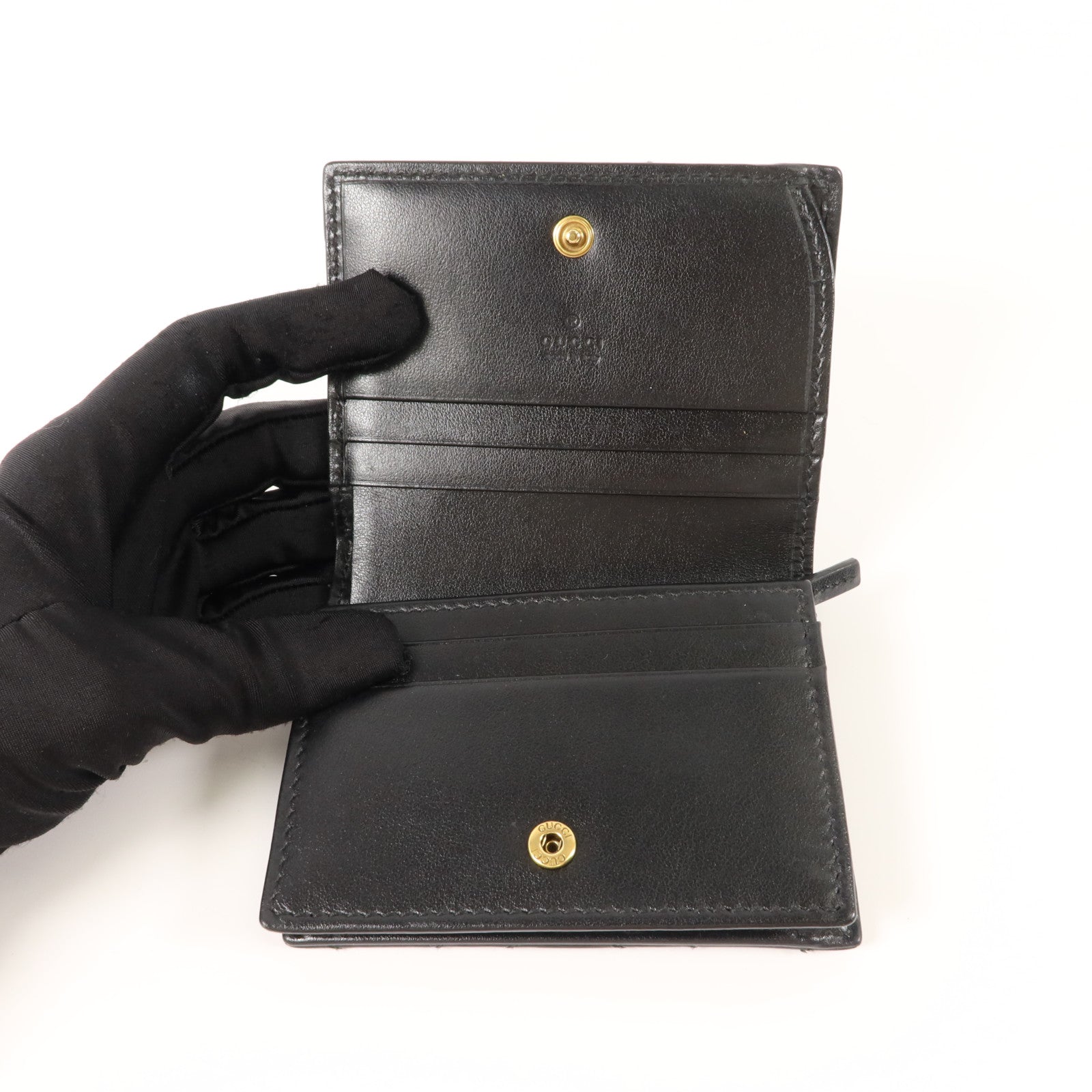 GUCCI 牛皮皮革GG Marmont Card Case Wallet錢包