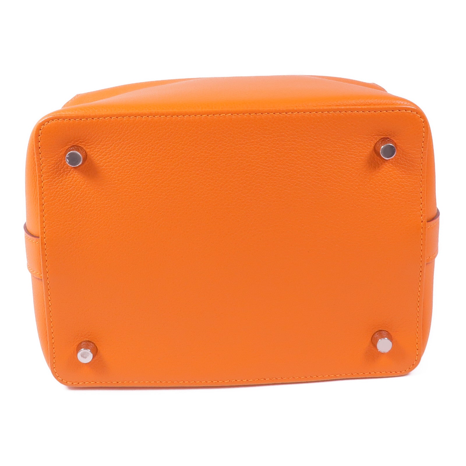 HERMES Evercolor皮革Toolbox 20銀扣手挽肩背兩用袋Feu