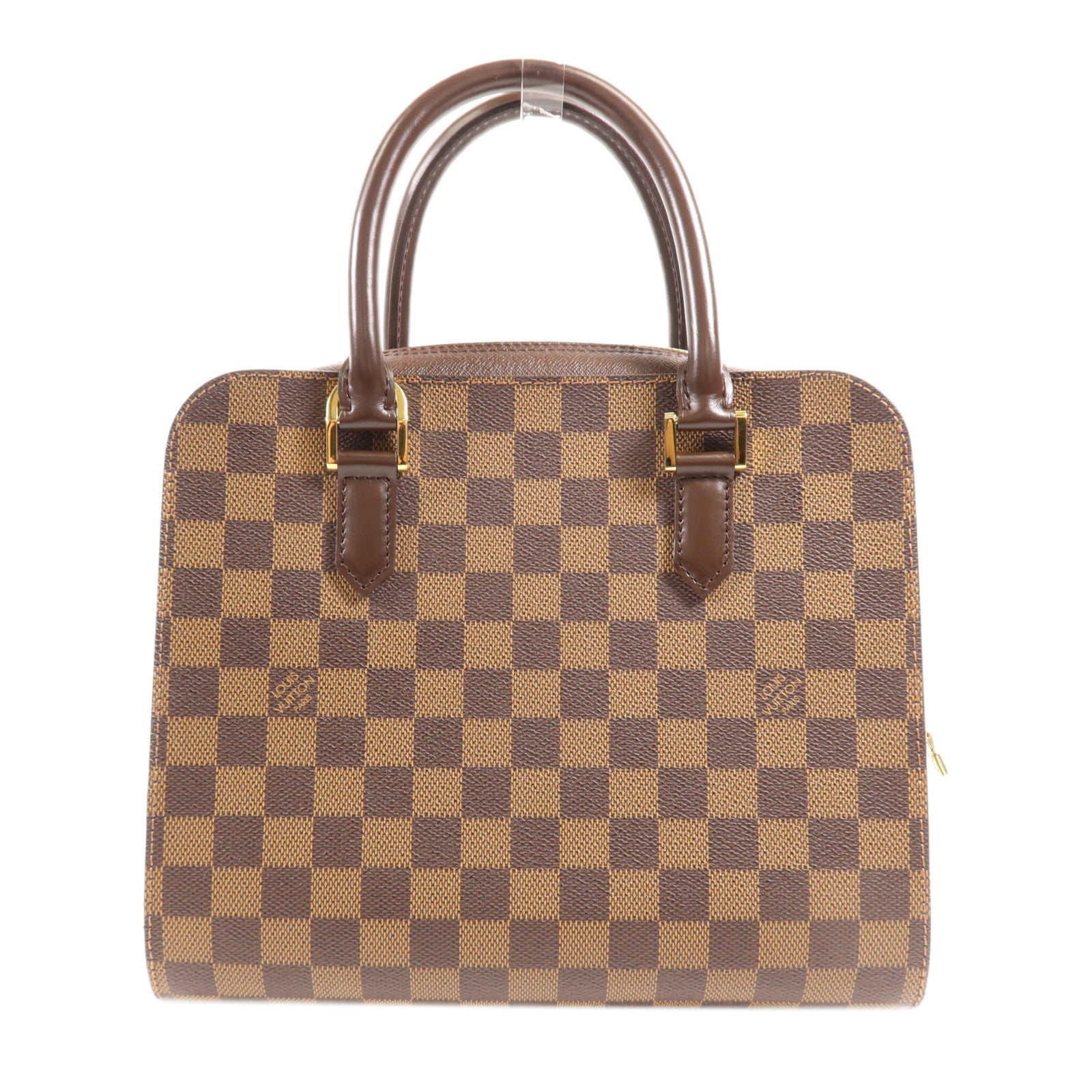 LOUIS VUITTON Damier Triana金扣手挽袋