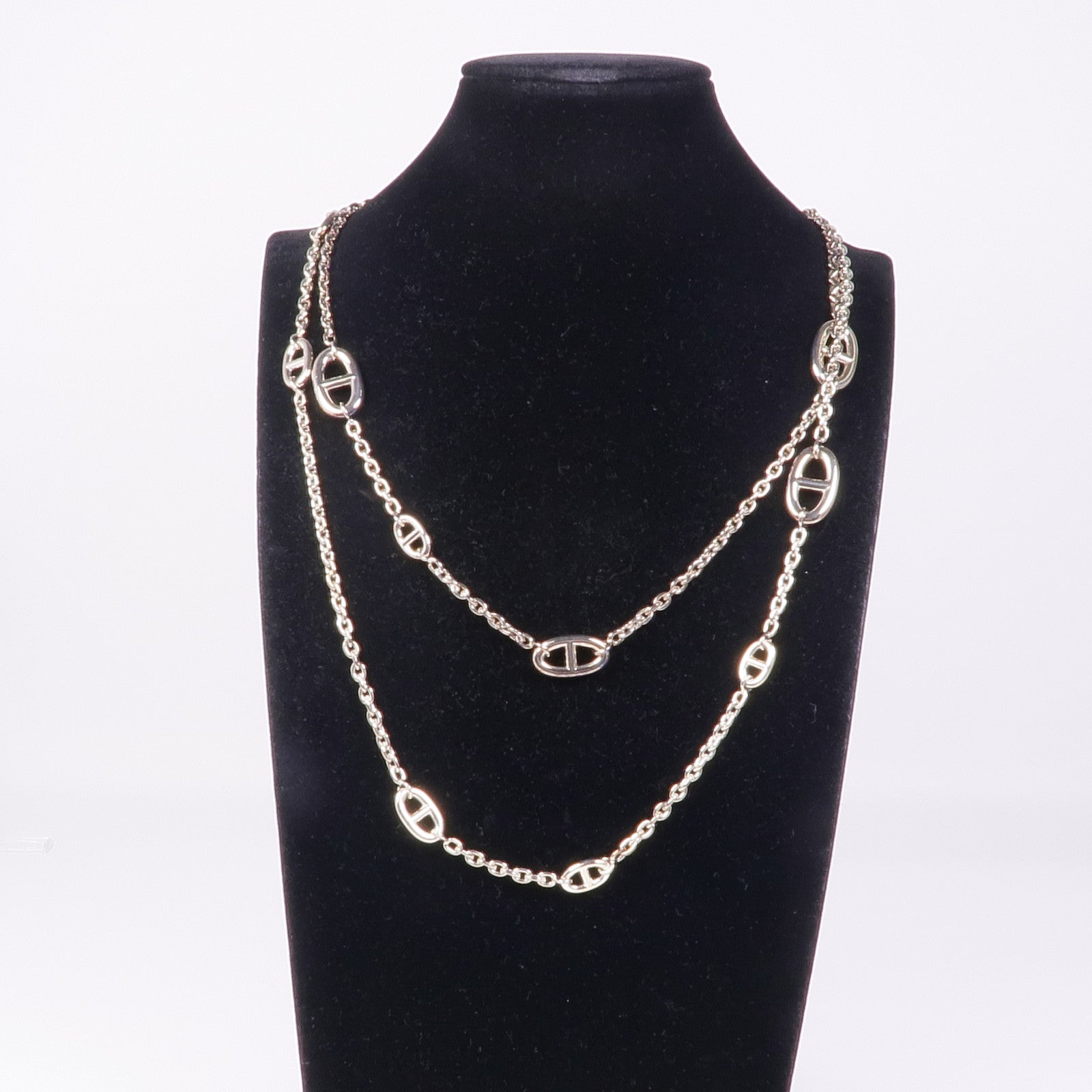 HERMES 925純銀Farandole long necklace 120項鍊