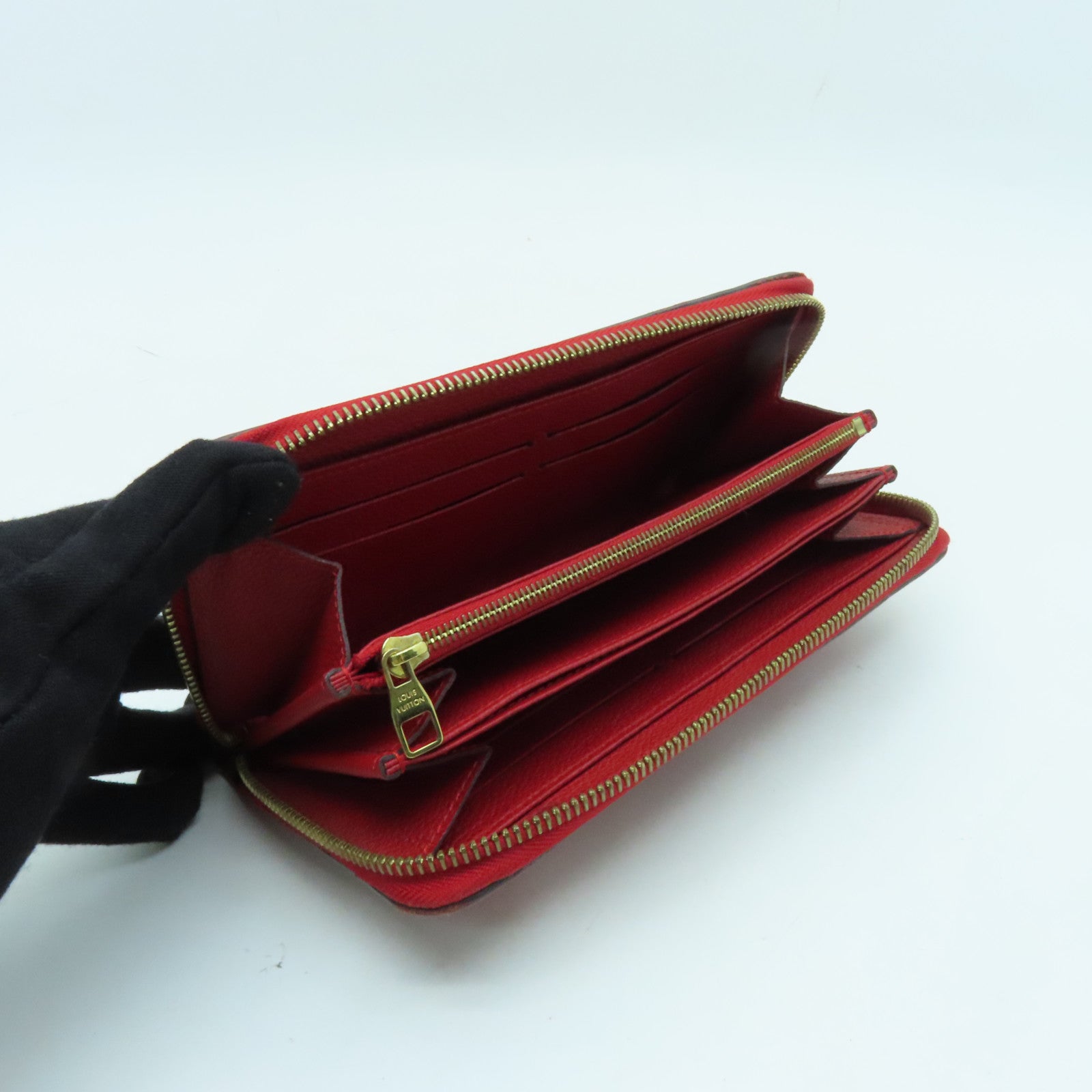 LOUIS VUITTON 【激減優惠】Monogram Empreinte Zippy Long Wallet金扣長錢包紅色