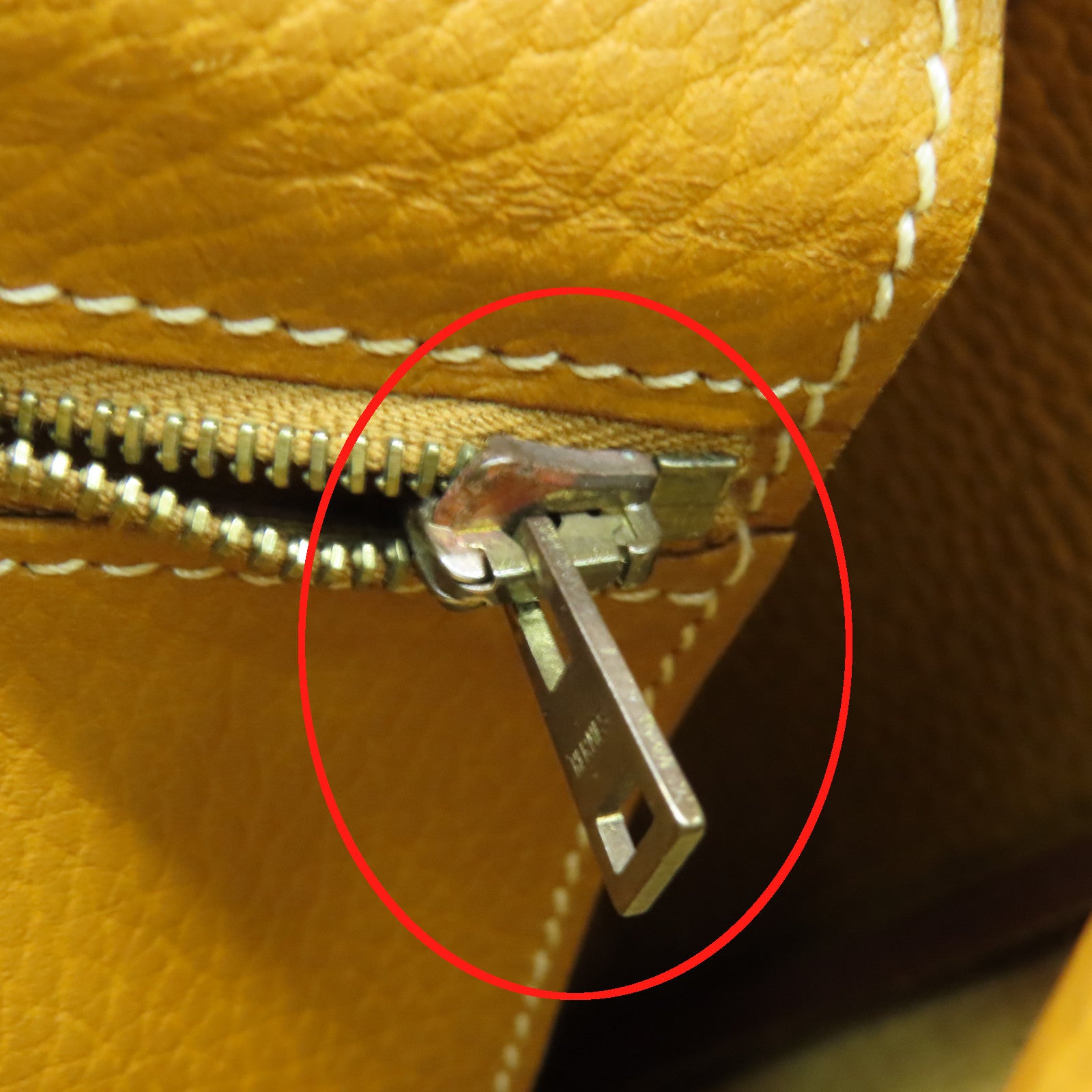 HERMES 【激減優惠】Clemence皮革Tsako金扣肩背袋啡色