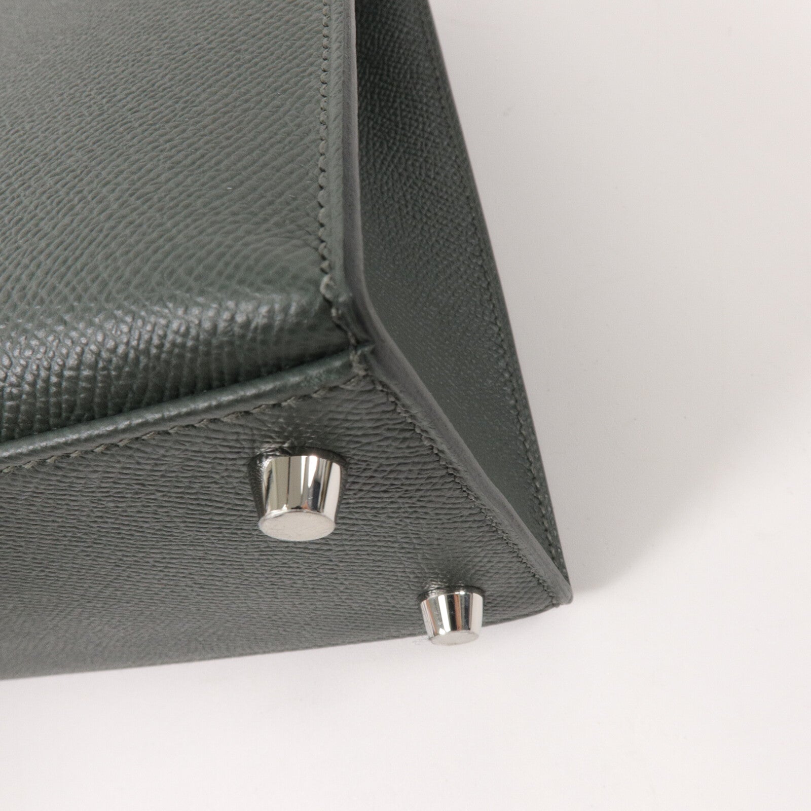 HERMES Epsom皮革Kelly 25手挽肩背兩用袋Vert Mangrove