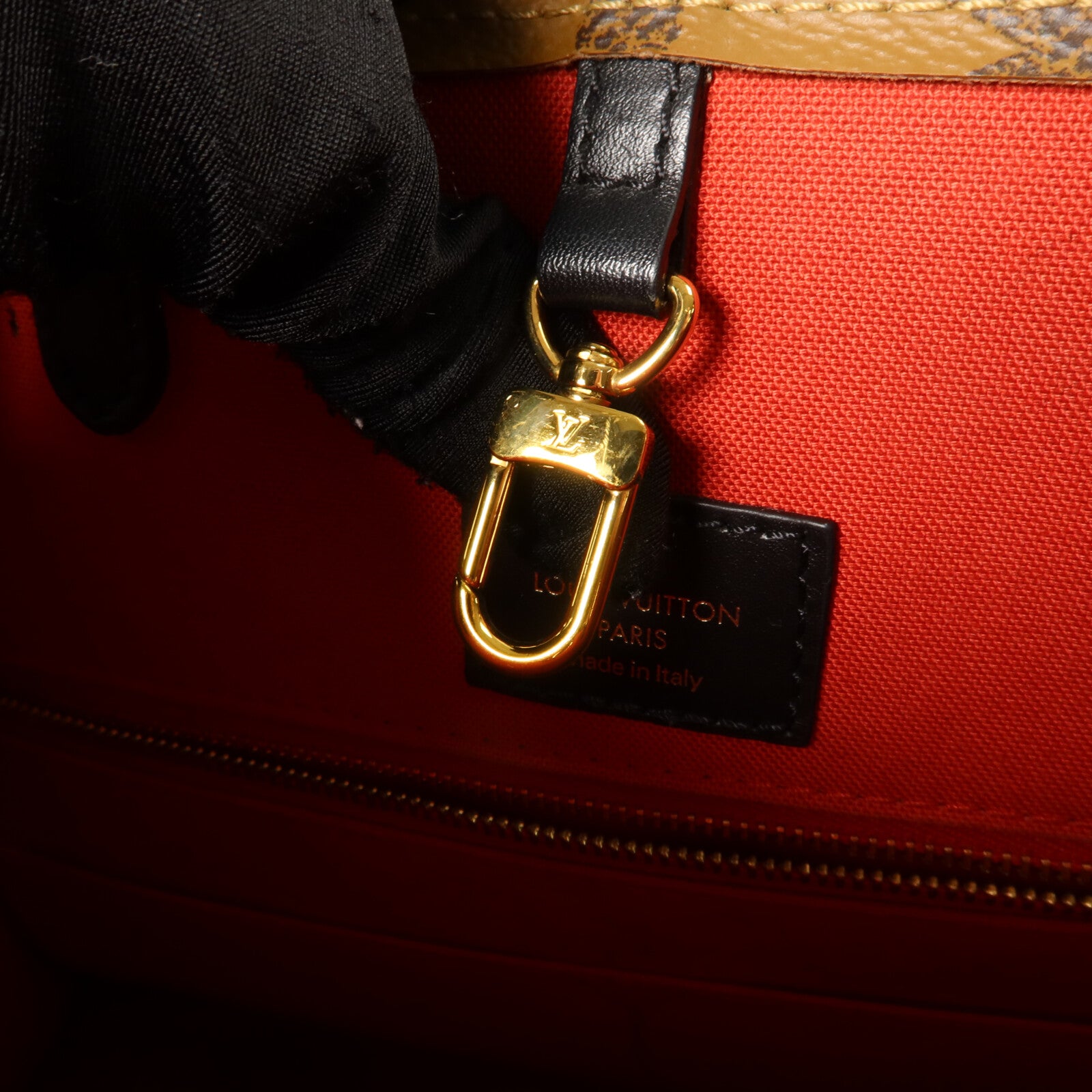 LOUIS VUITTON Monogram Giant On The Go MM金扣手挽肩背兩用袋