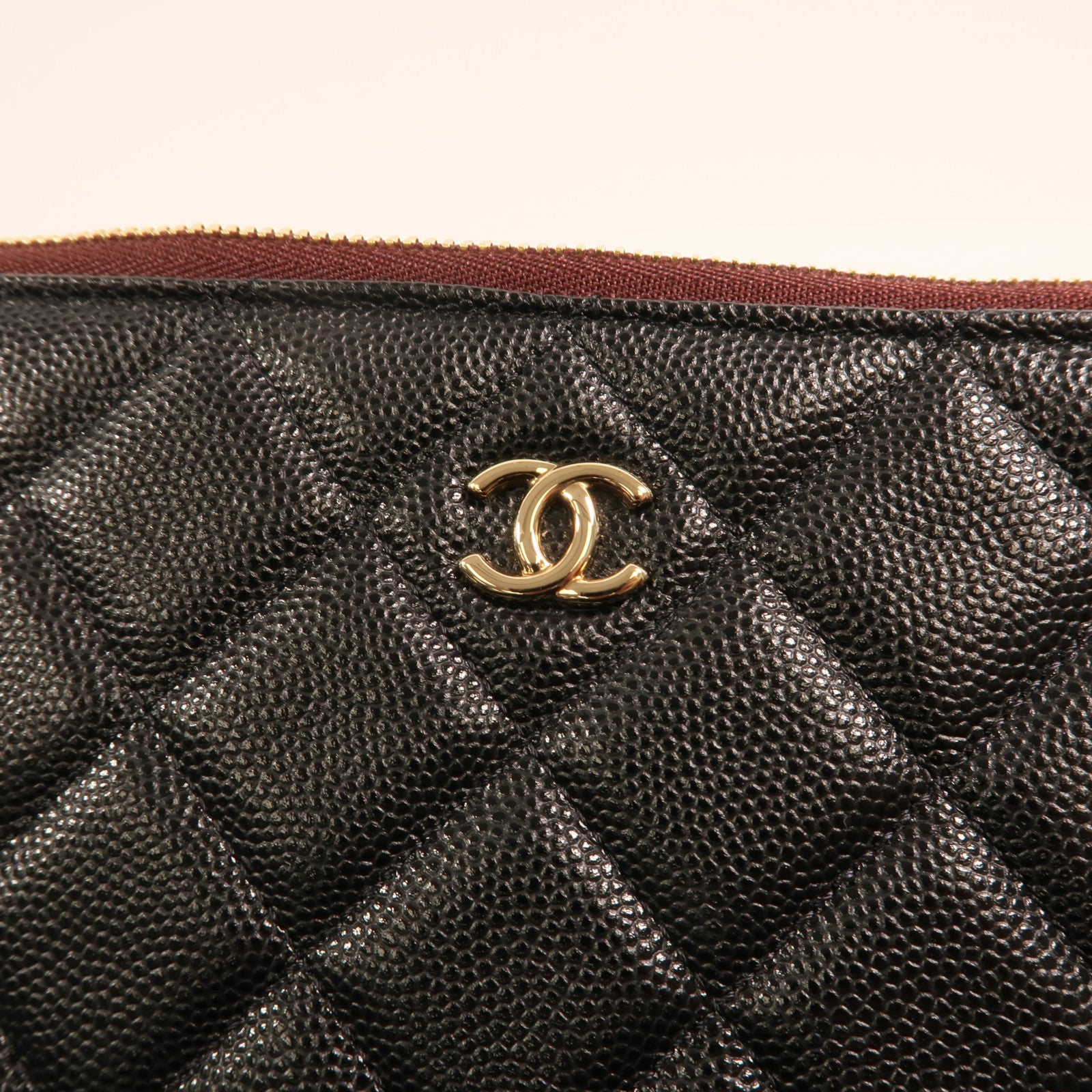 CHANEL 牛皮皮革Clutch金扣手拿包
