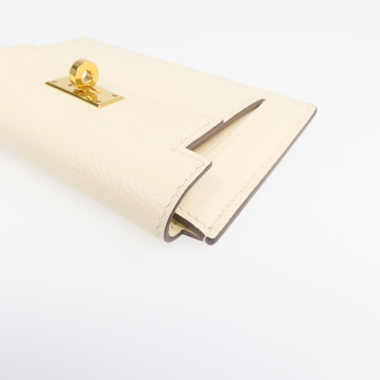 HERMES Epsom皮革Kelly Pocket金扣零錢包Nata