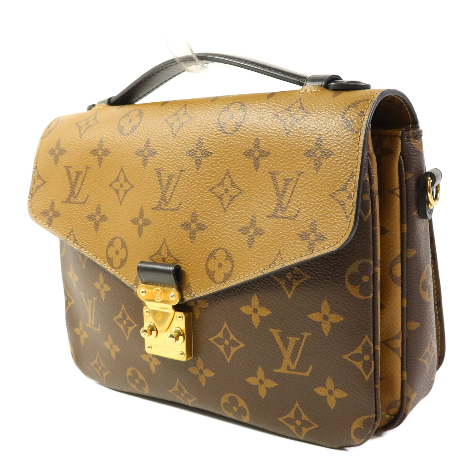 LOUIS VUITTON Monogram Reverse Pochette Metis金扣手挽肩背兩用袋