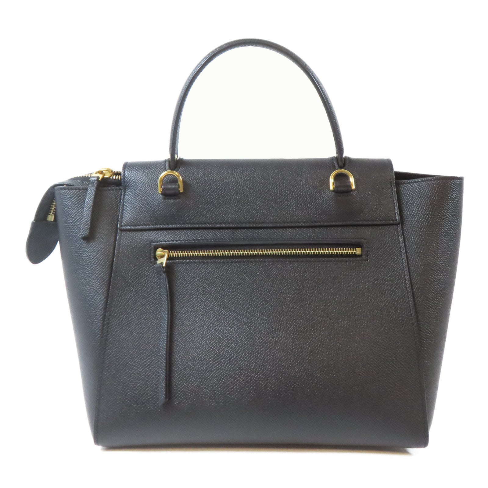 CELINE 牛皮皮革Belt Bag金扣手挽肩背兩用袋黑色