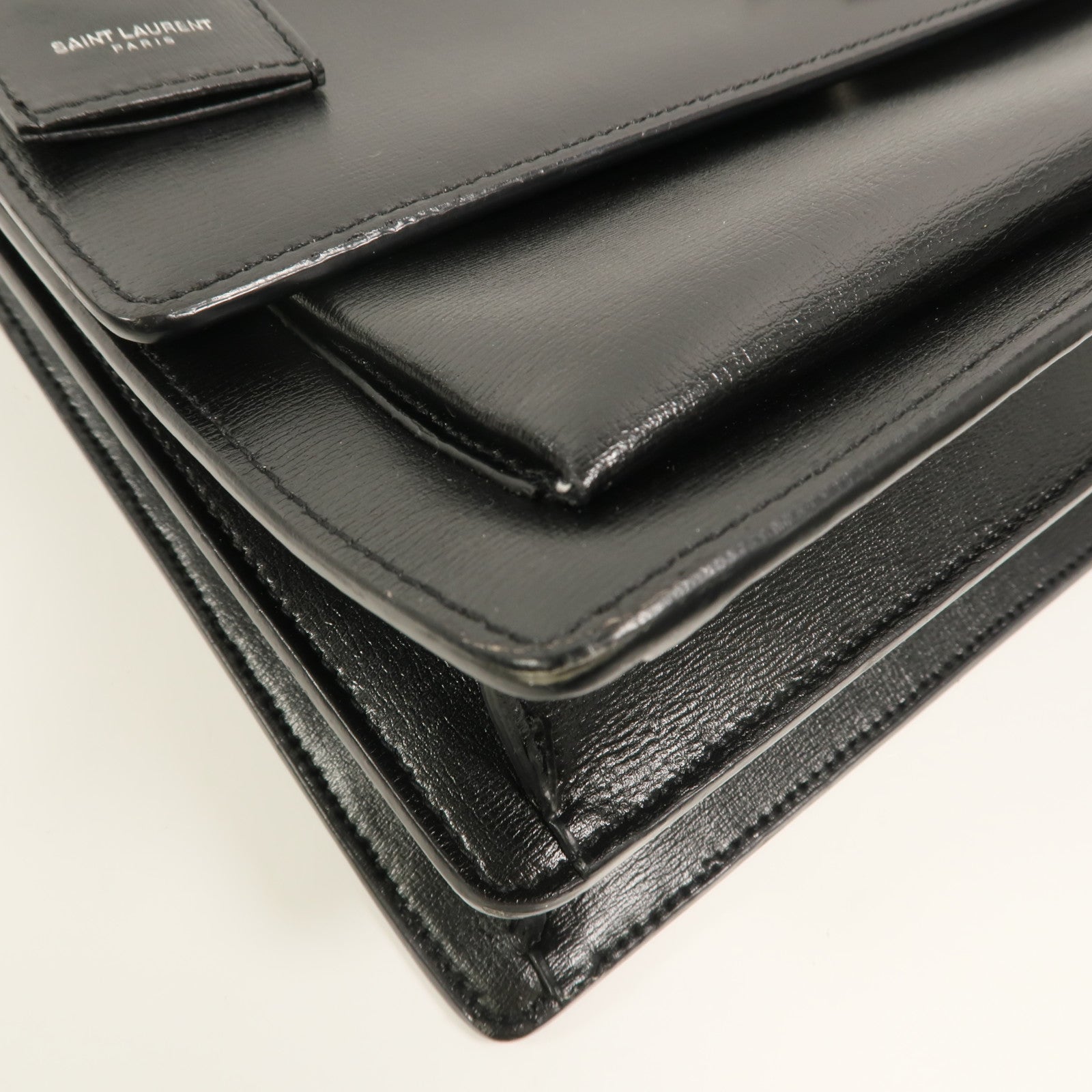 SAINT LAURENT 牛皮皮革Sunset Medium鏈帶肩背袋