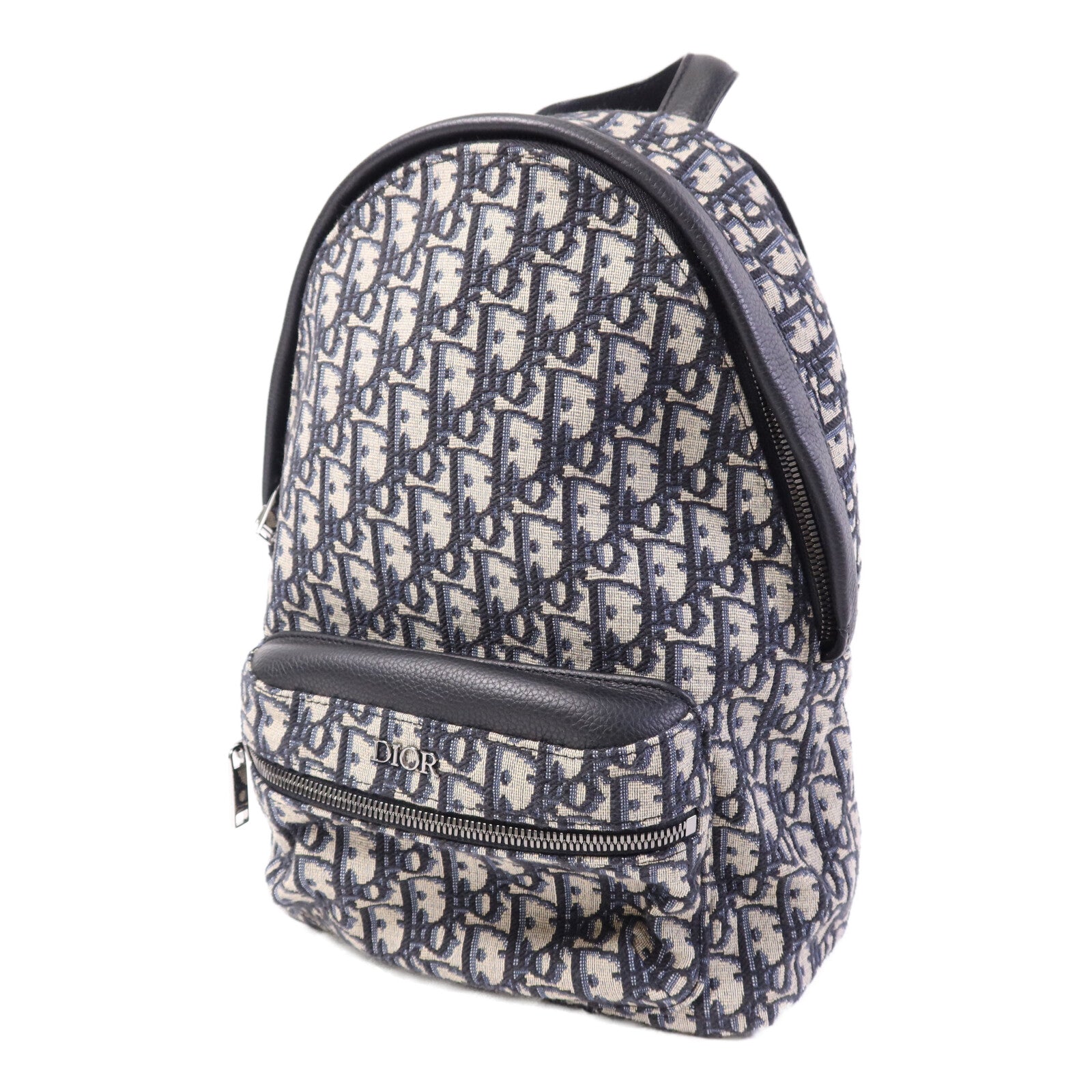 Dior 帆布Oblique Backpack銀扣背包