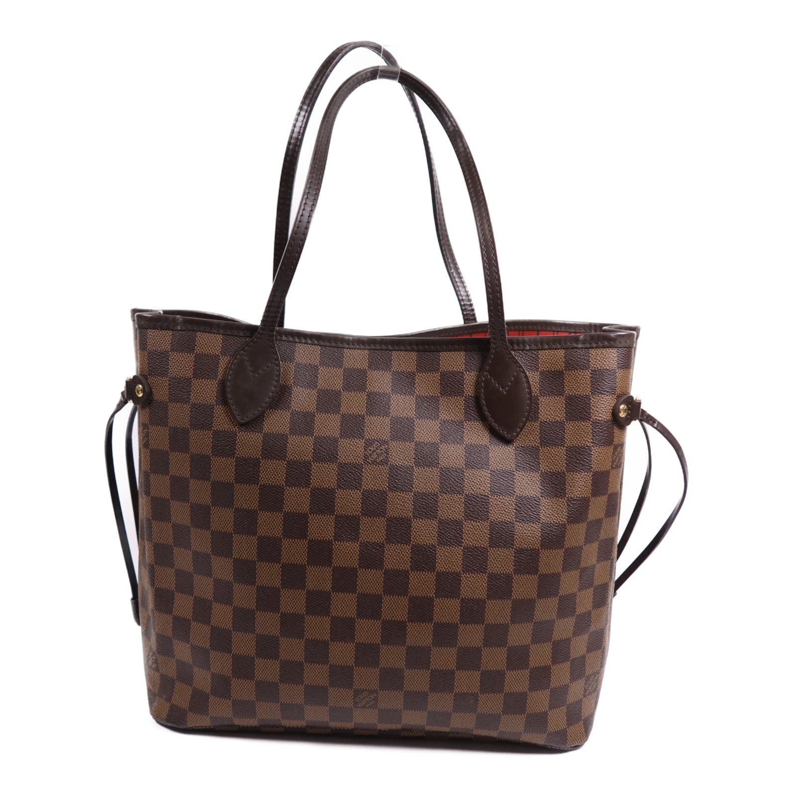 LOUIS VUITTON Damier Neverfull MM金扣手挽袋/肩背袋