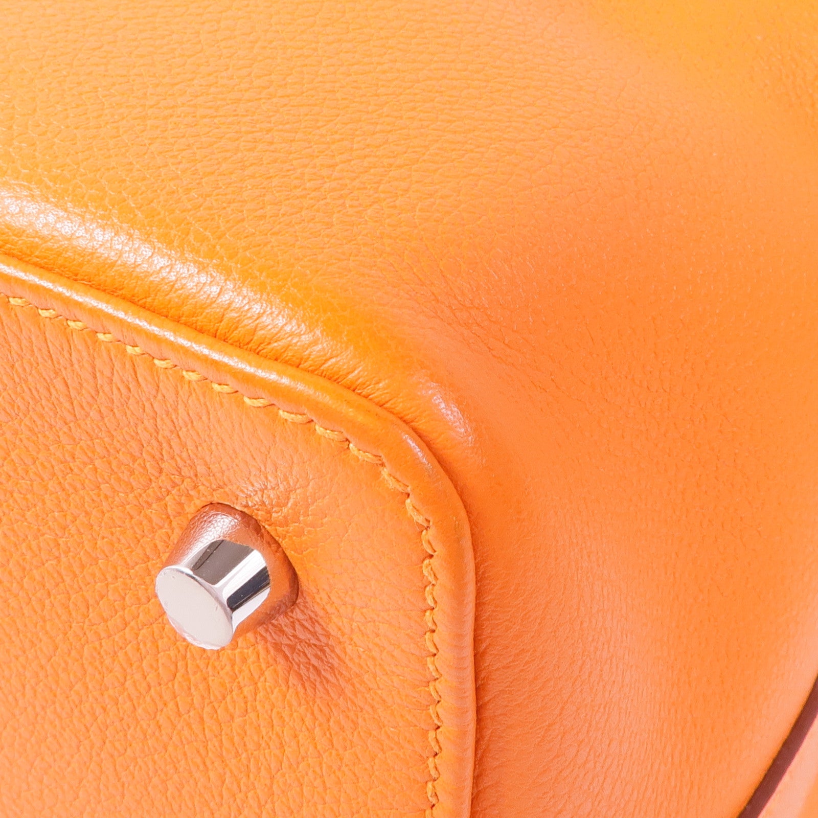 HERMES Evercolor皮革Toolbox 20銀扣手挽肩背兩用袋Feu