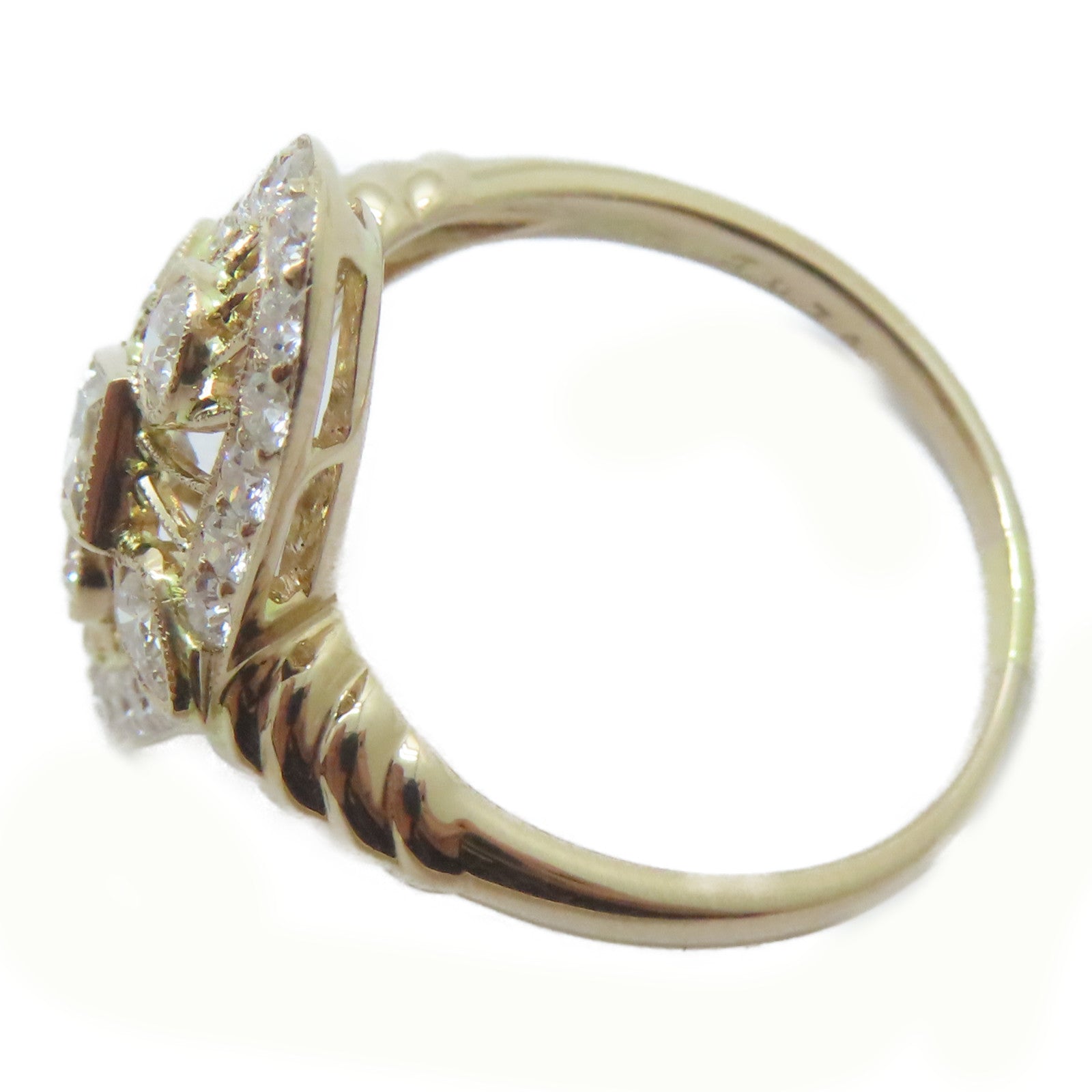 JEWELRY 18K黃金Diamond Ring 0.74ct鑽石/0.52ct鑽石戒指US#8.75