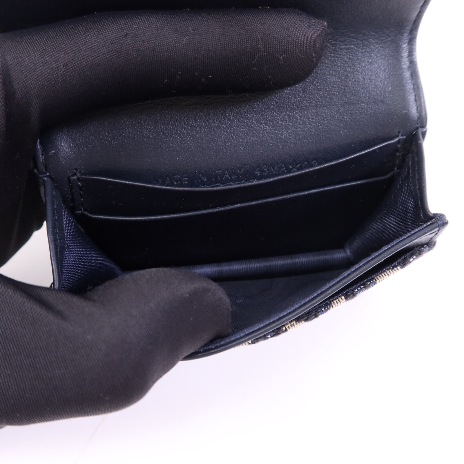 Dior 帆布Saddle金扣卡片套