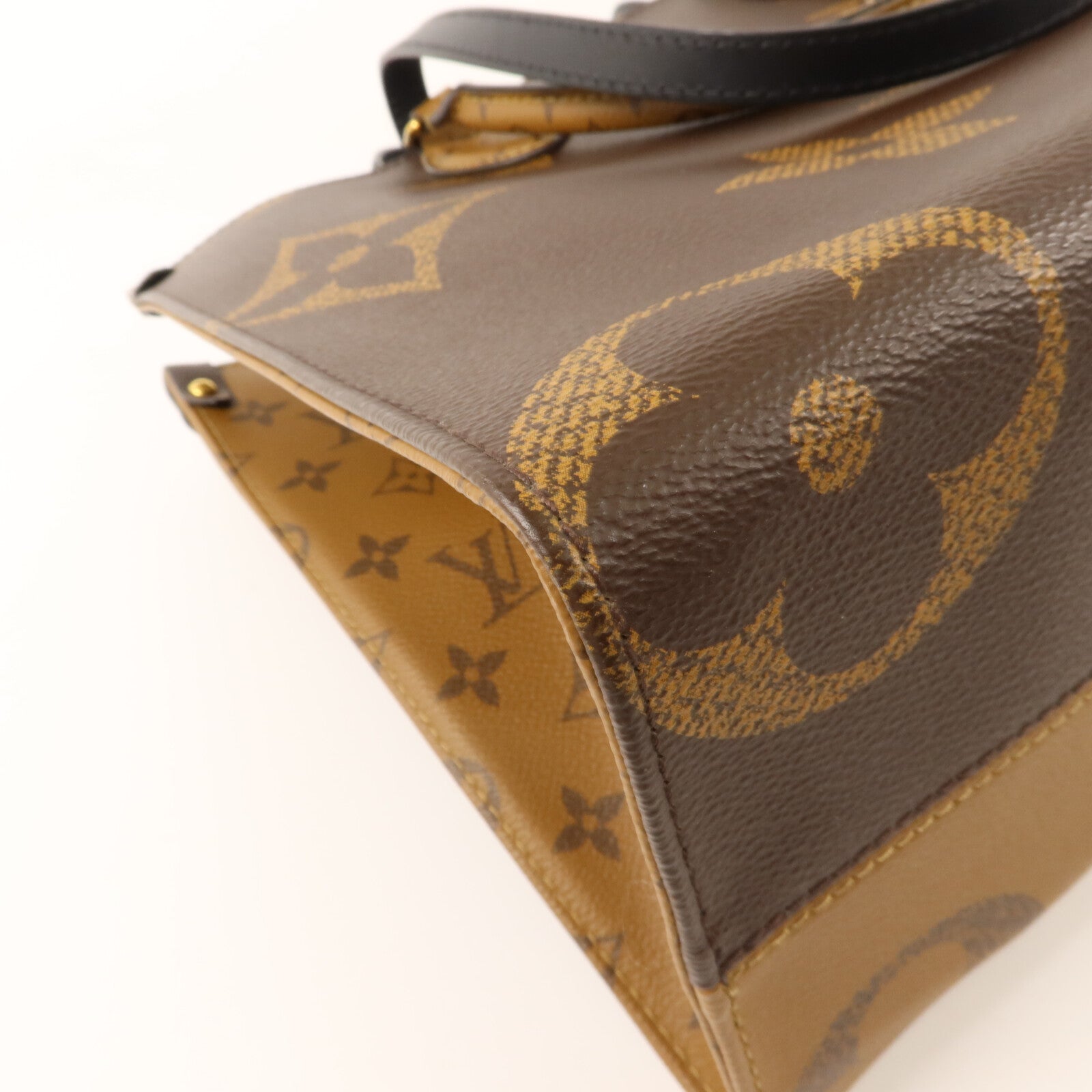 LOUIS VUITTON Monogram Giant On The Go MM金扣手挽肩背兩用袋