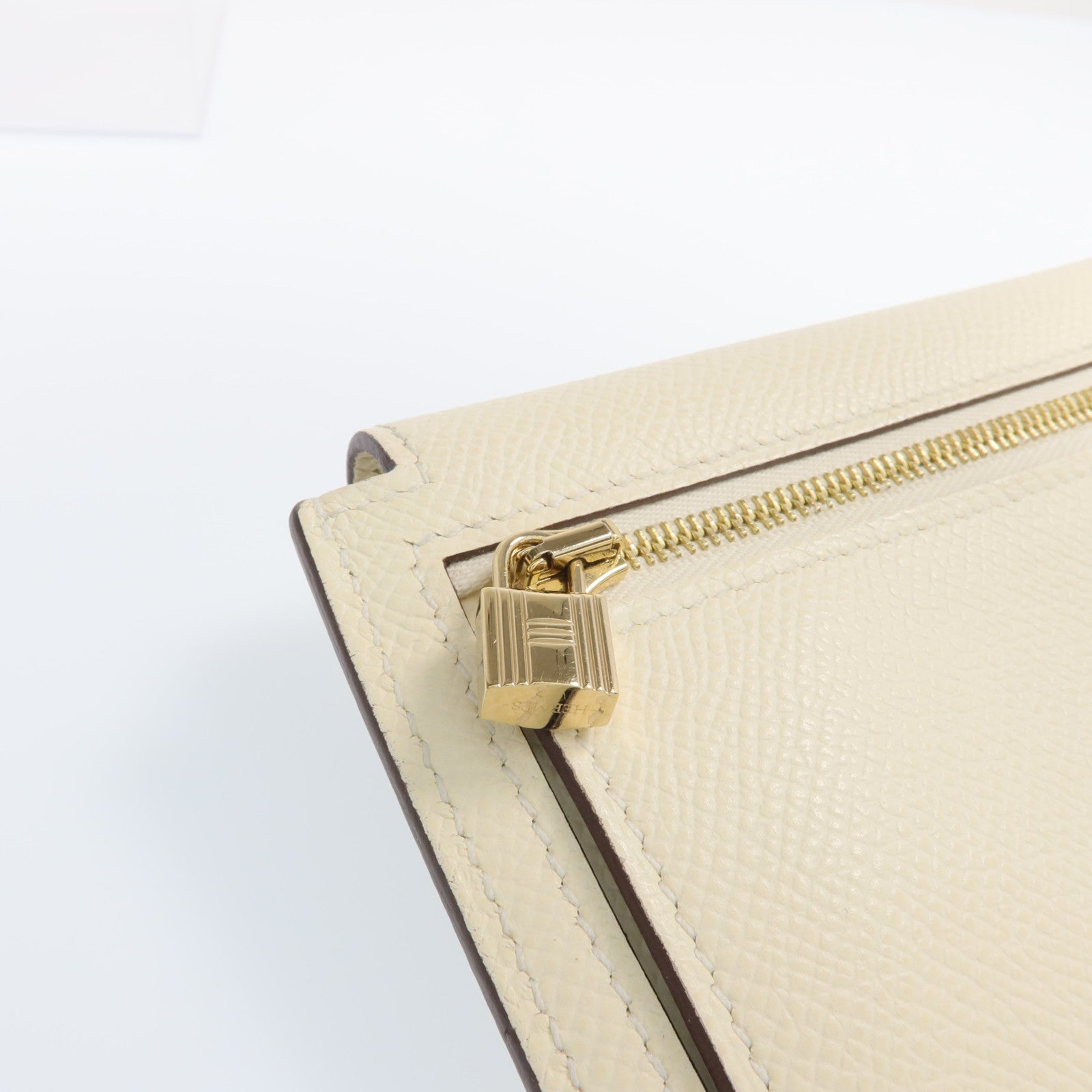 HERMES Epsom皮革Kelly Pocket金扣零錢包Nata