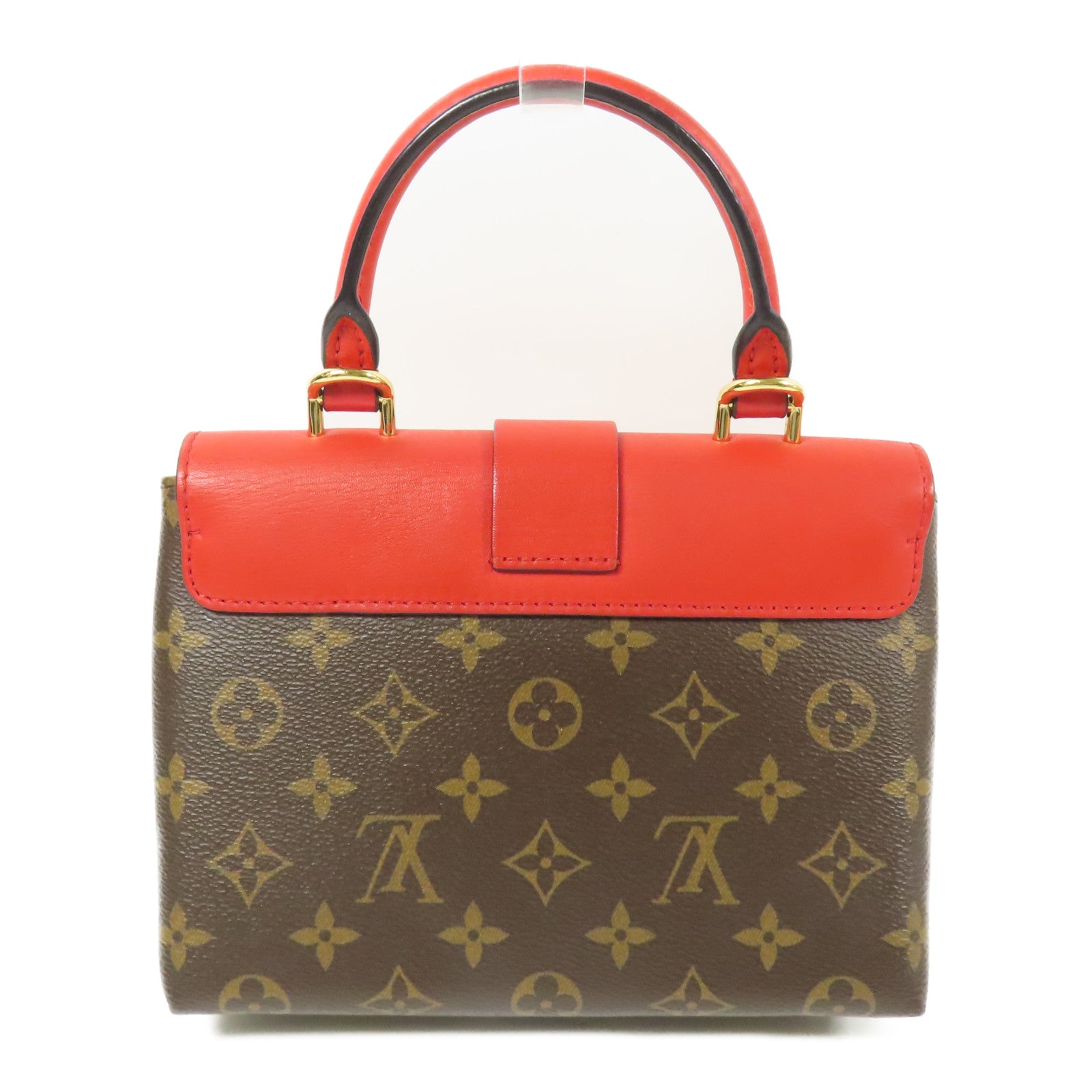 LOUIS VUITTON Monogram Locky BB 手挽肩背棕色/紅色