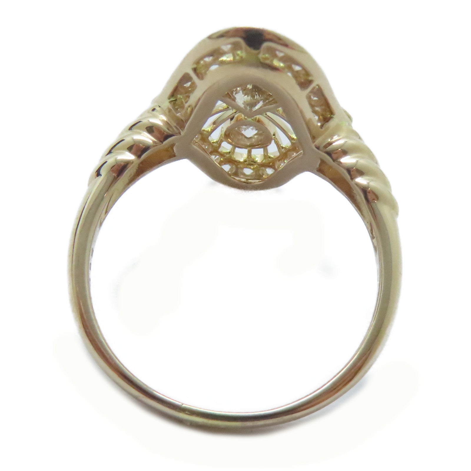 JEWELRY 18K黃金Diamond Ring 0.74ct鑽石/0.52ct鑽石戒指US#8.75
