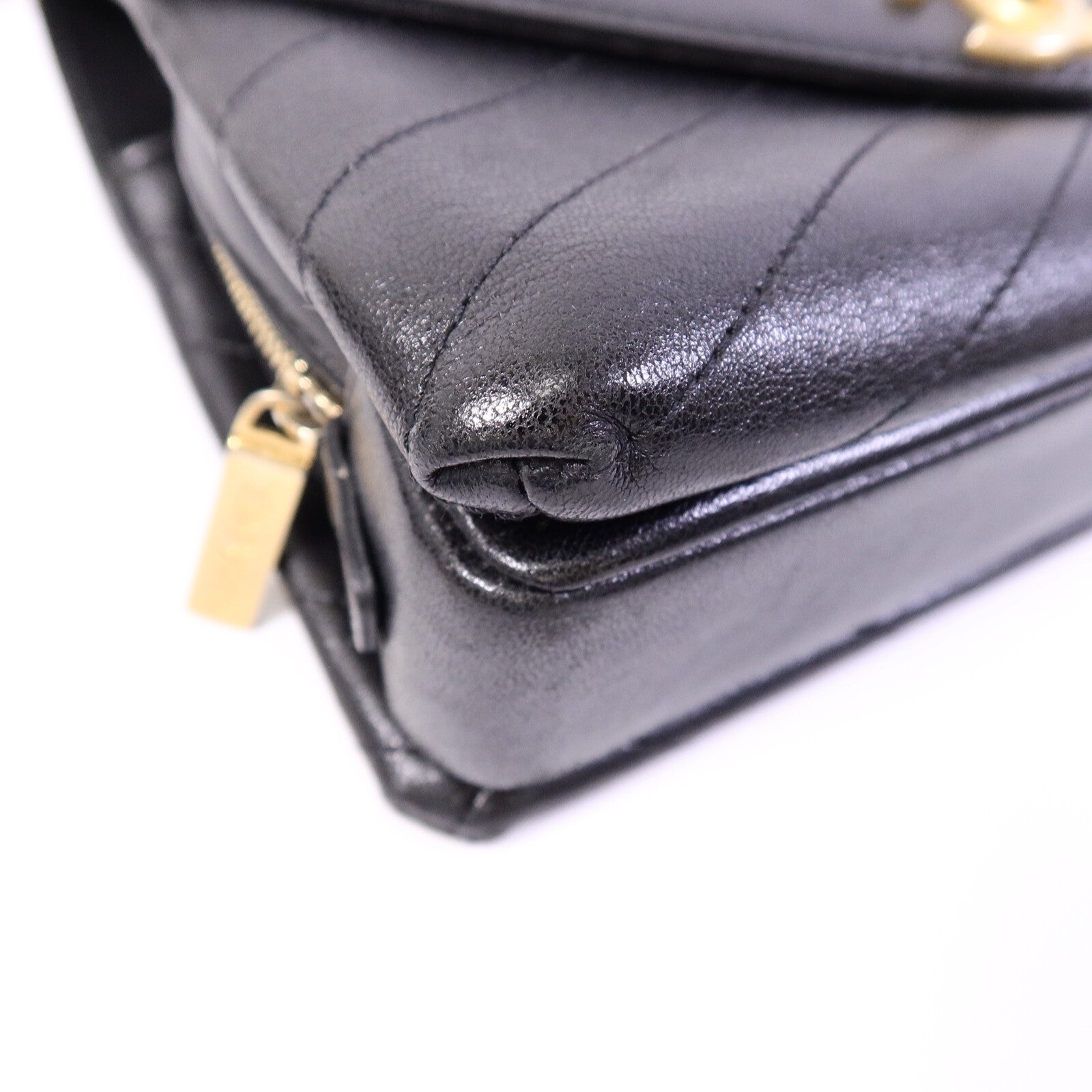 CHANEL 牛皮皮革Chain Shoulder Bag鏈帶肩背袋