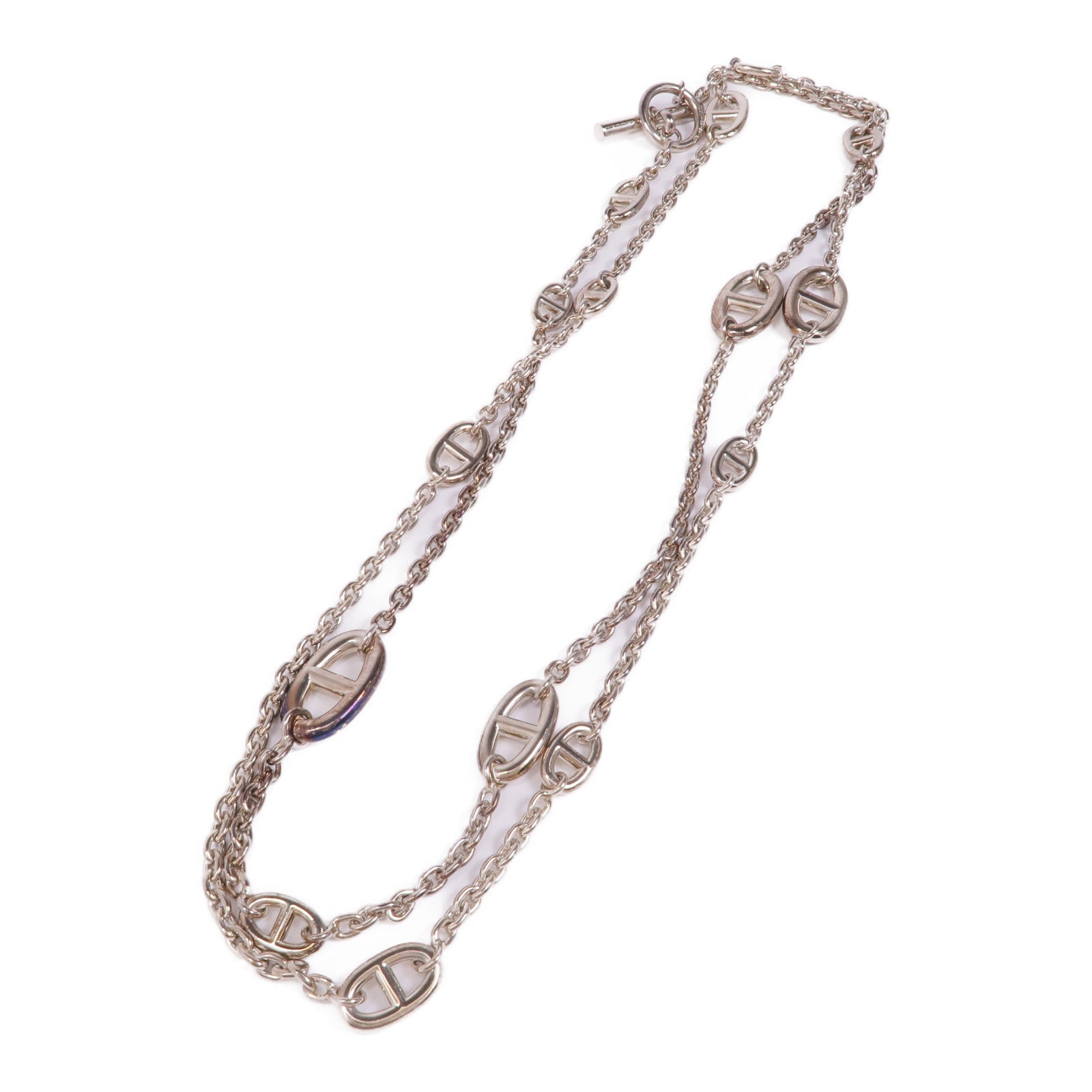 HERMES 925純銀Farandole long necklace 120項鍊