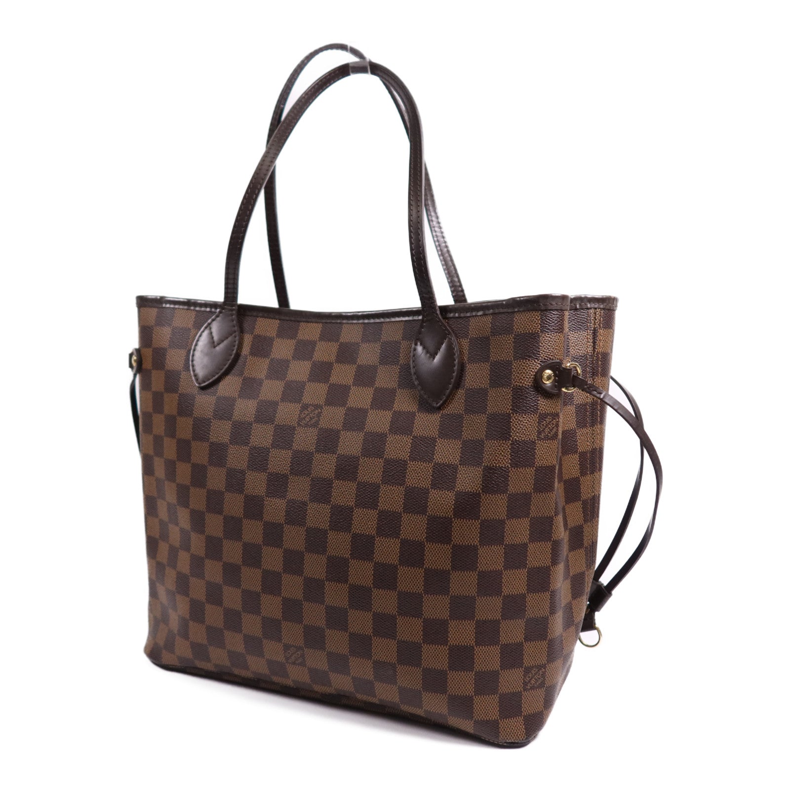 LOUIS VUITTON Damier Neverfull MM金扣手挽袋/肩背袋