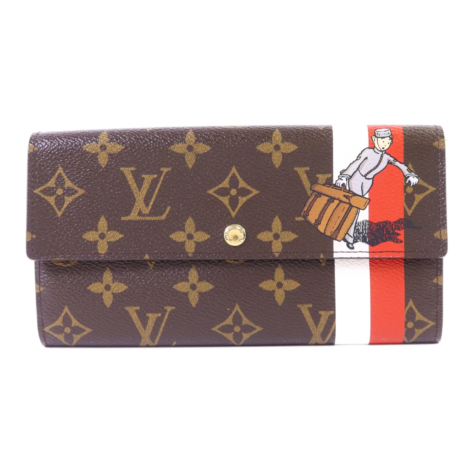 LOUIS VUITTON Monogram Groom Portrfeuille Sarah金扣長錢包