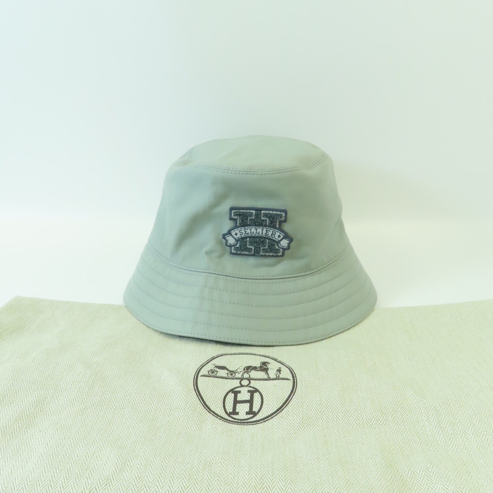 HERMES 【激減優惠】棉質Harper H Sellier Bucket Hat帽子