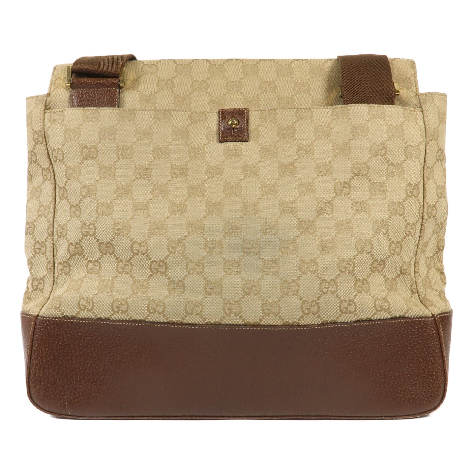 GUCCI 帆布Shoulder Bag金扣肩背袋