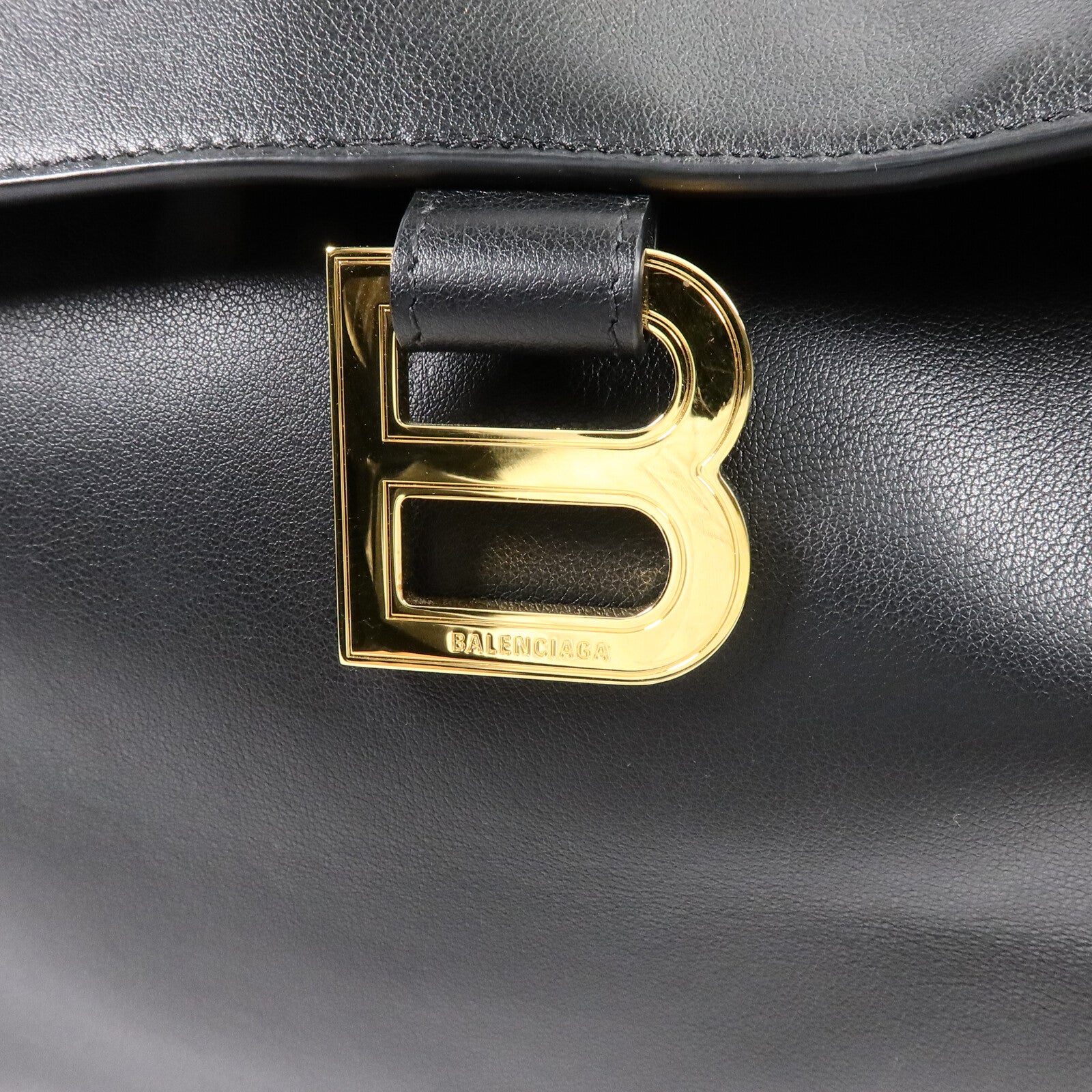 BALENCIAGA 牛皮皮革Hourglass Soft Large手挽肩背兩用袋