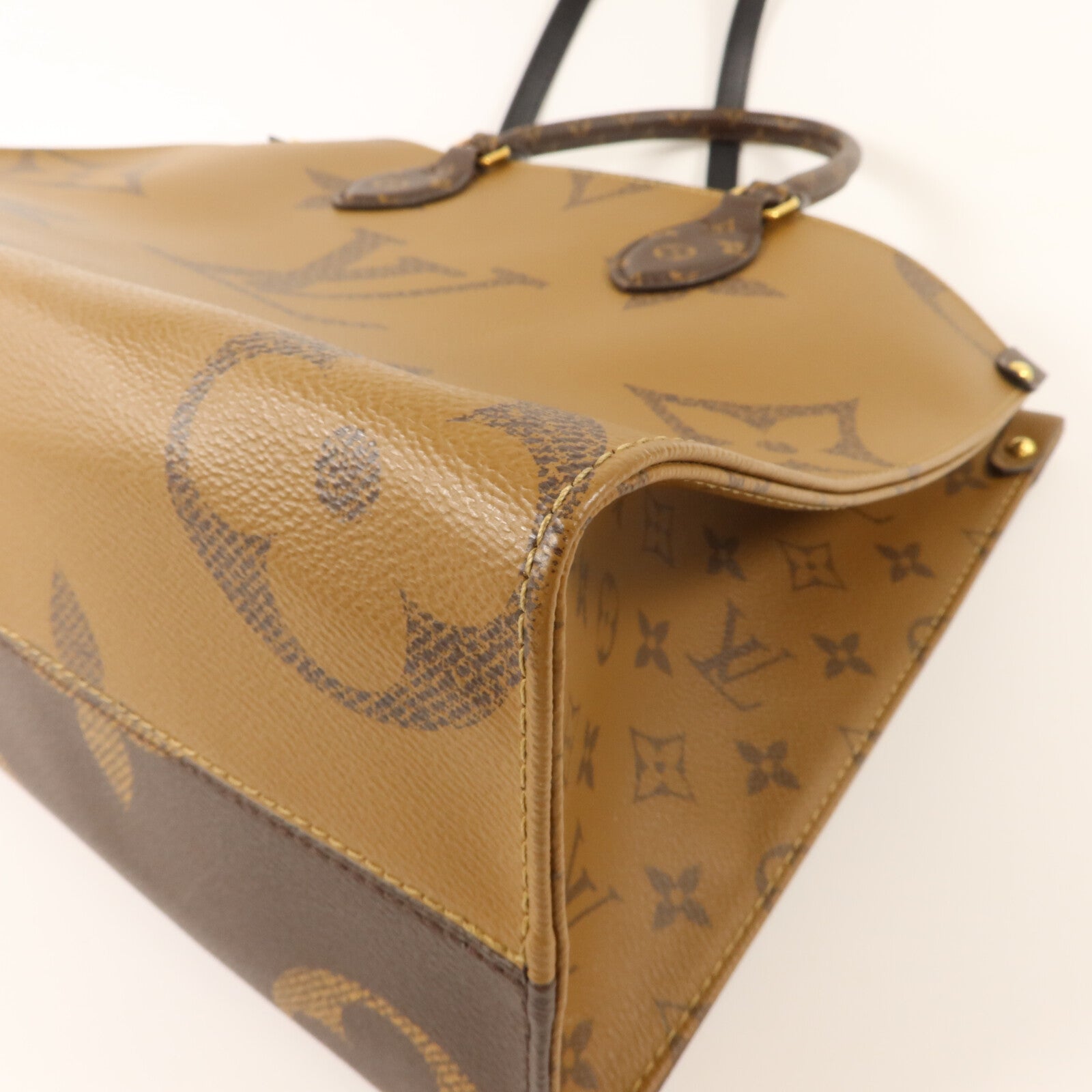 LOUIS VUITTON Monogram Giant On The Go MM金扣手挽肩背兩用袋