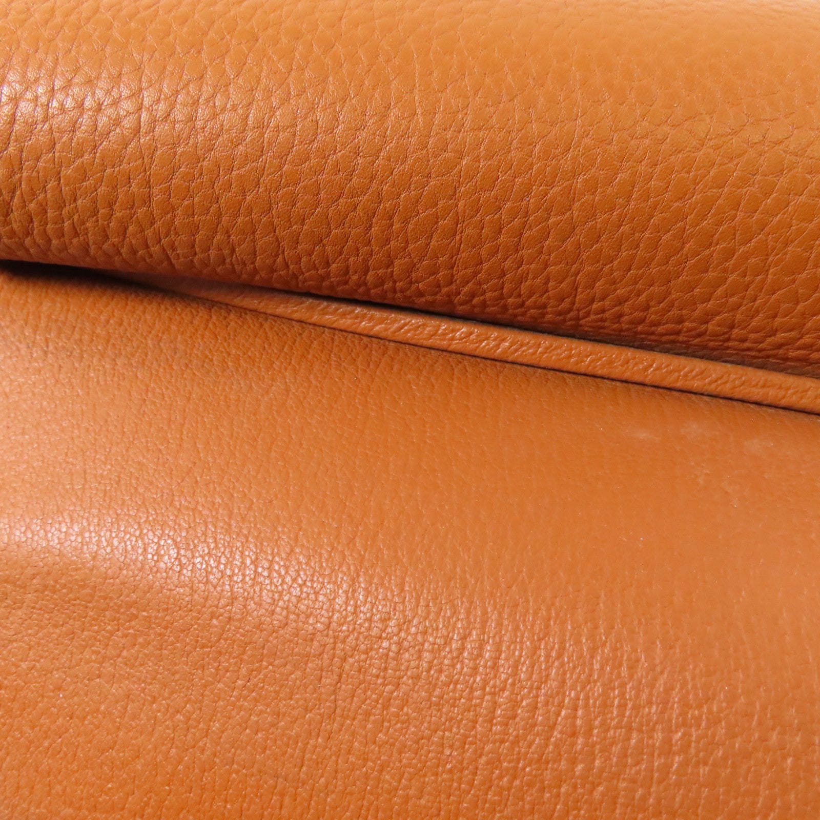 HERMES Clemence皮革Jypsiere 34銀扣肩背袋37 Gold