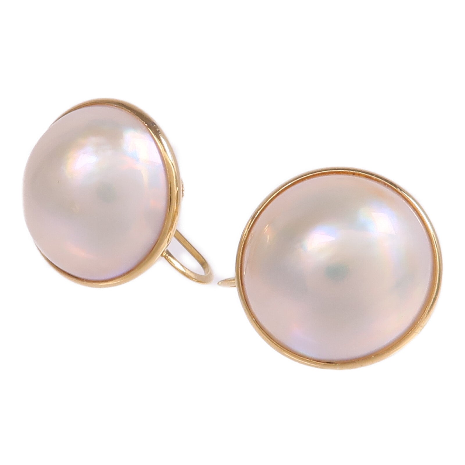 JEWELRY 18K黃金Mabe Pearl Earrings瑪貝珍珠耳環