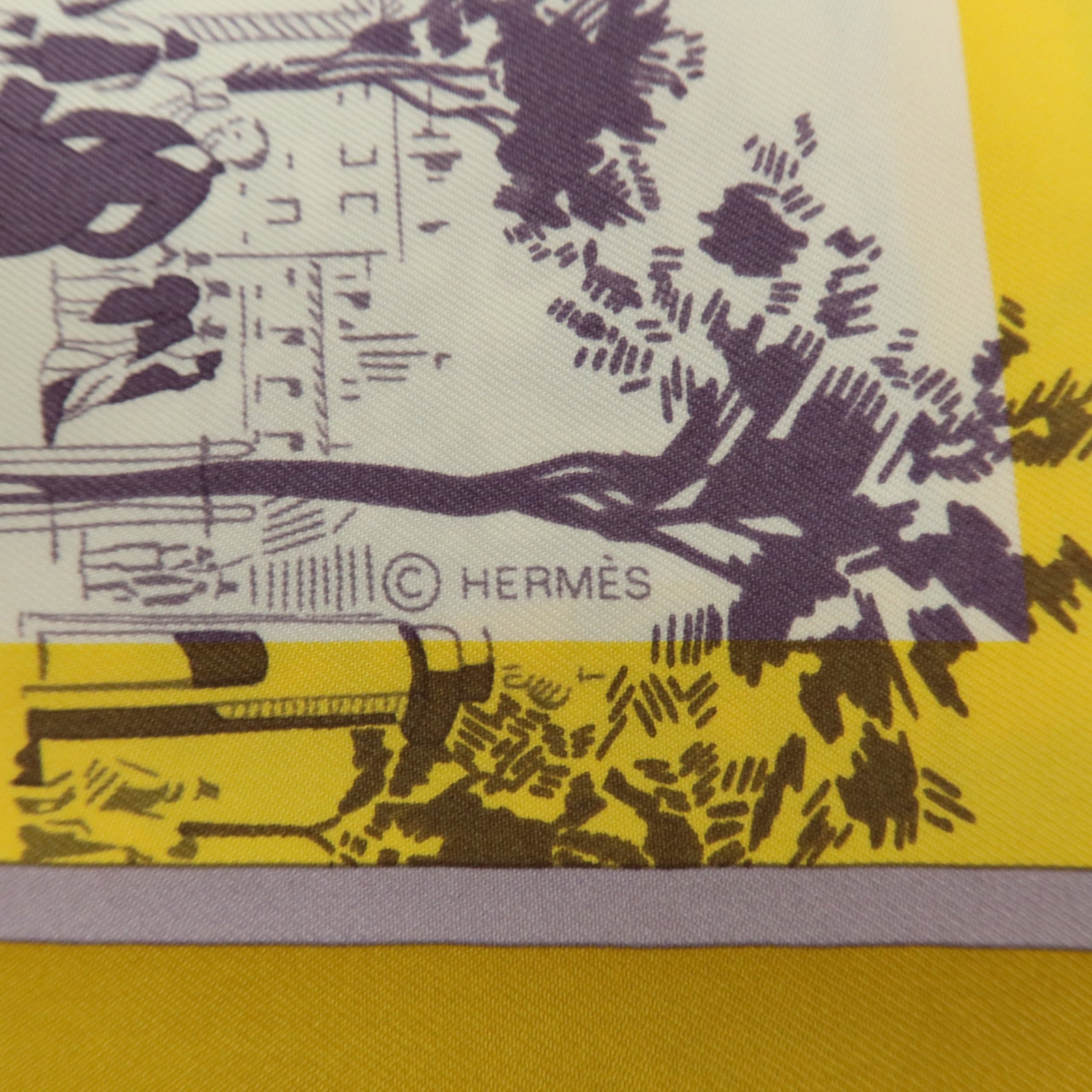 HERMES 絲質Scarf 90x90cm絲巾