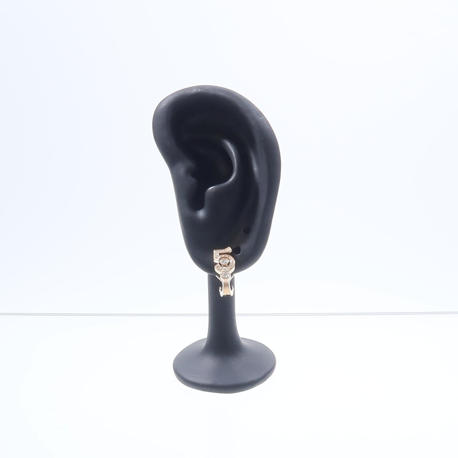 CHANEL 18K玫瑰金Eternal No.5 Single Earring鑽石耳環